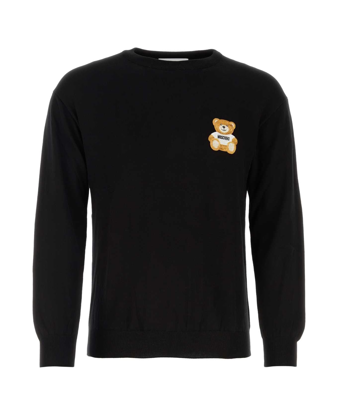Moschino Black Cotton Sweater - 0555