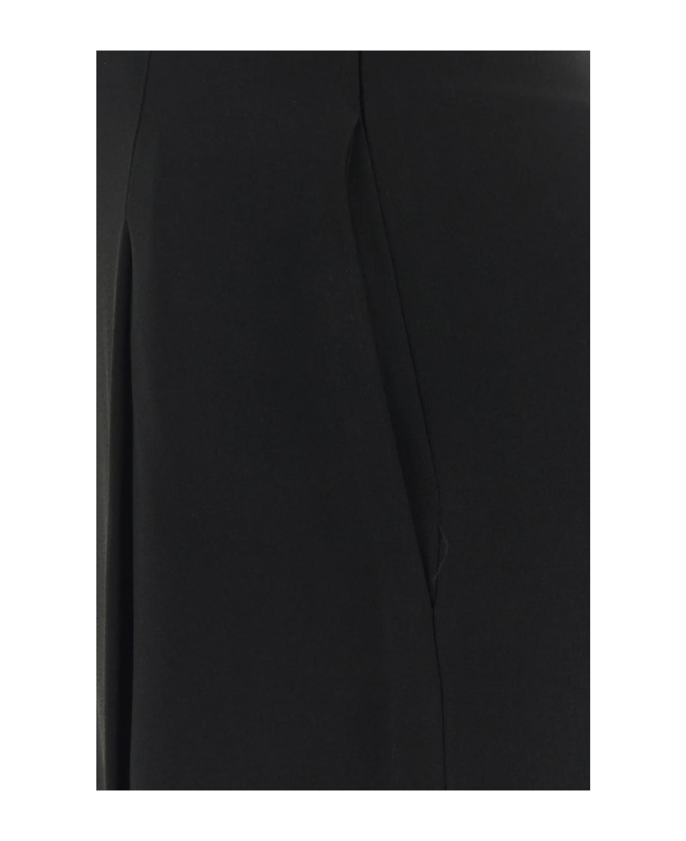 Max Mara Studio High-waisted Wide-leg Pants - Black