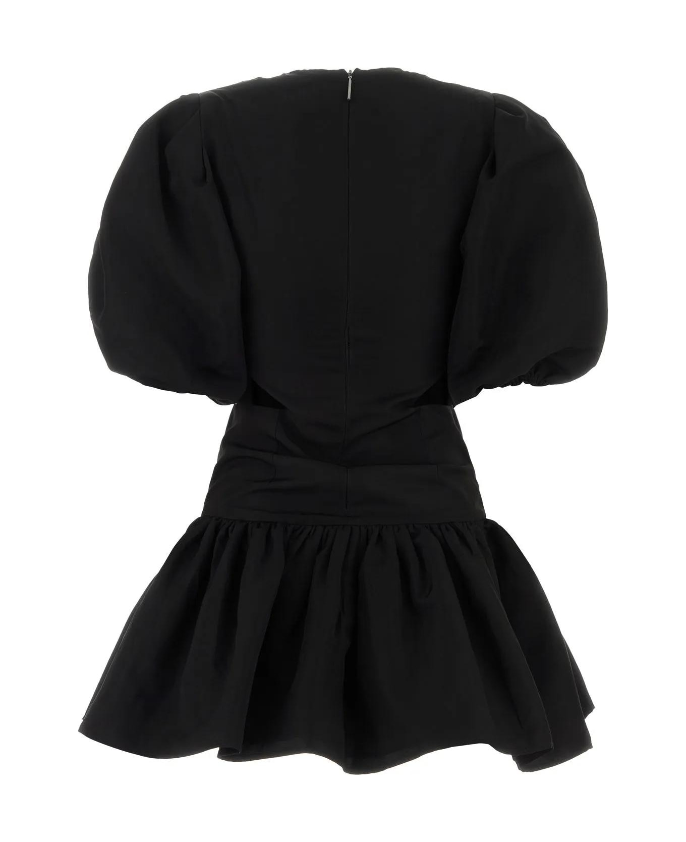 MSGM Black Viscose Blend Mini Dress
