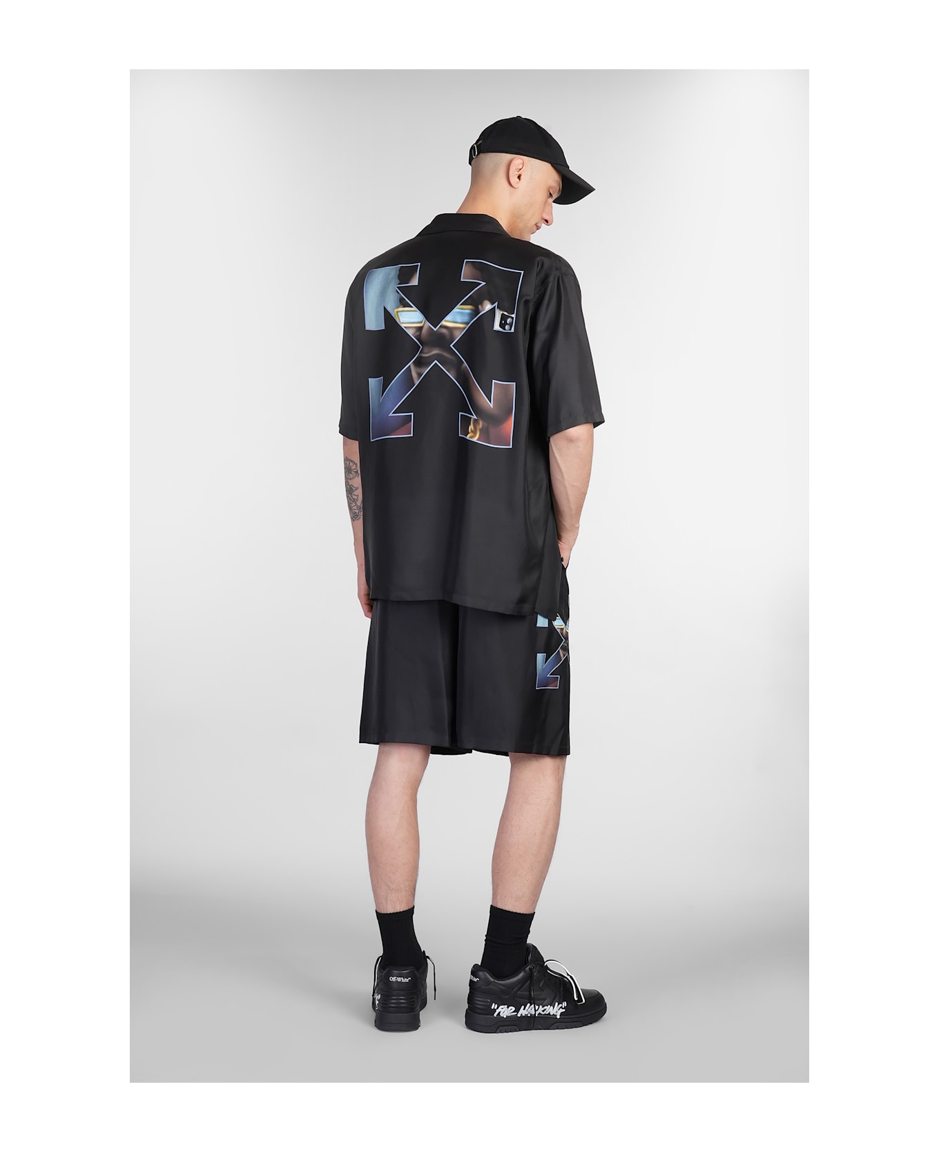 Off-White Shirt In Black Silk - black