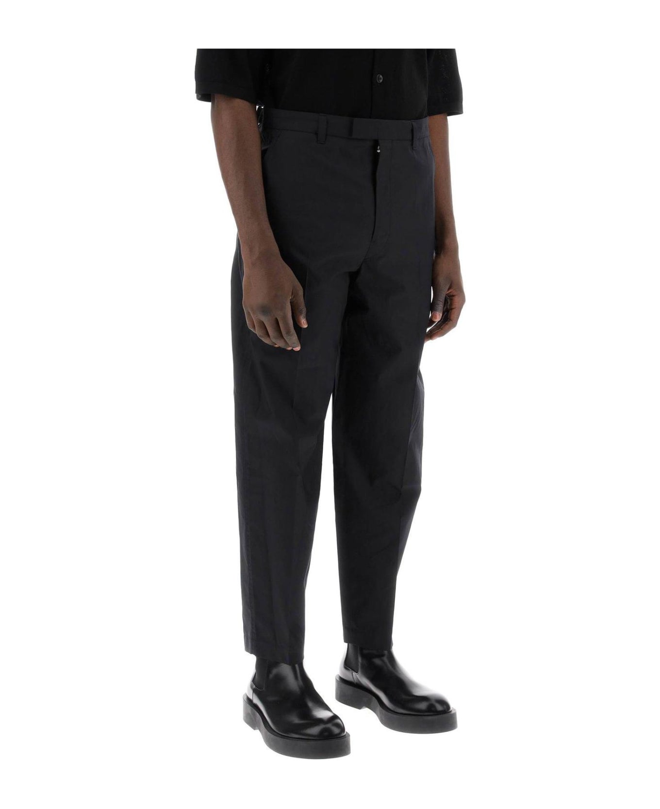 Lemaire Zipped Tapered Leg Trousers - Black