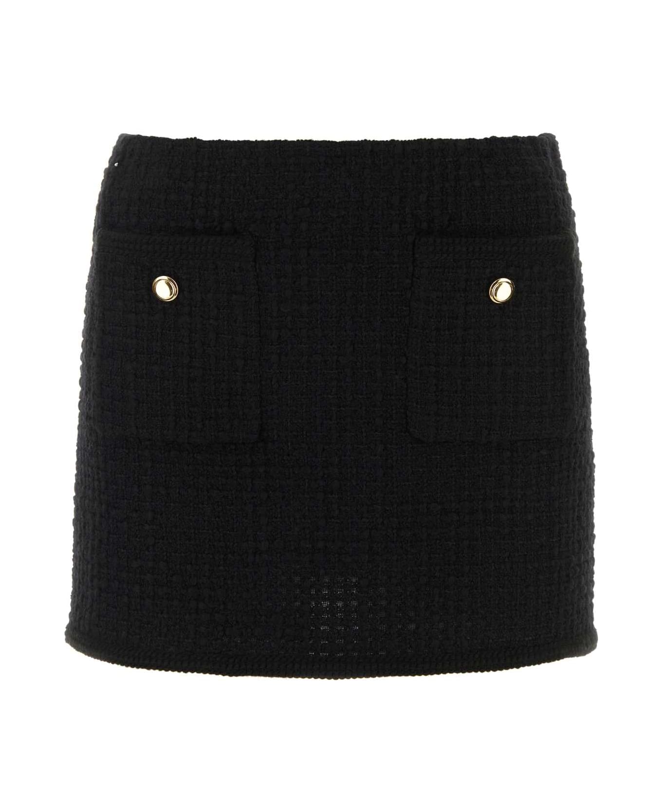 Miu mary Miu mary Black Boucle Mini Skirt - NERO