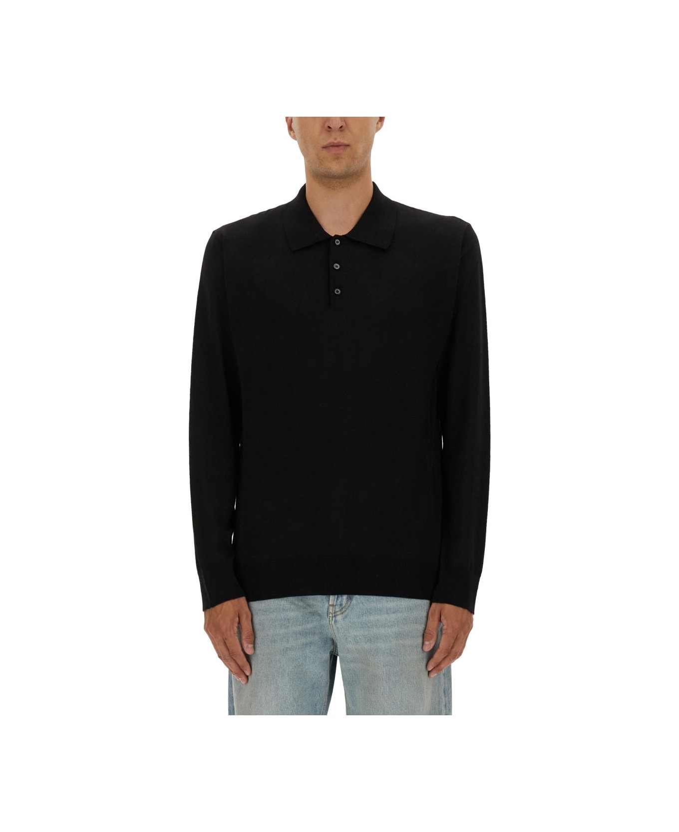 Golden Goose Wool Polo. - BLACK