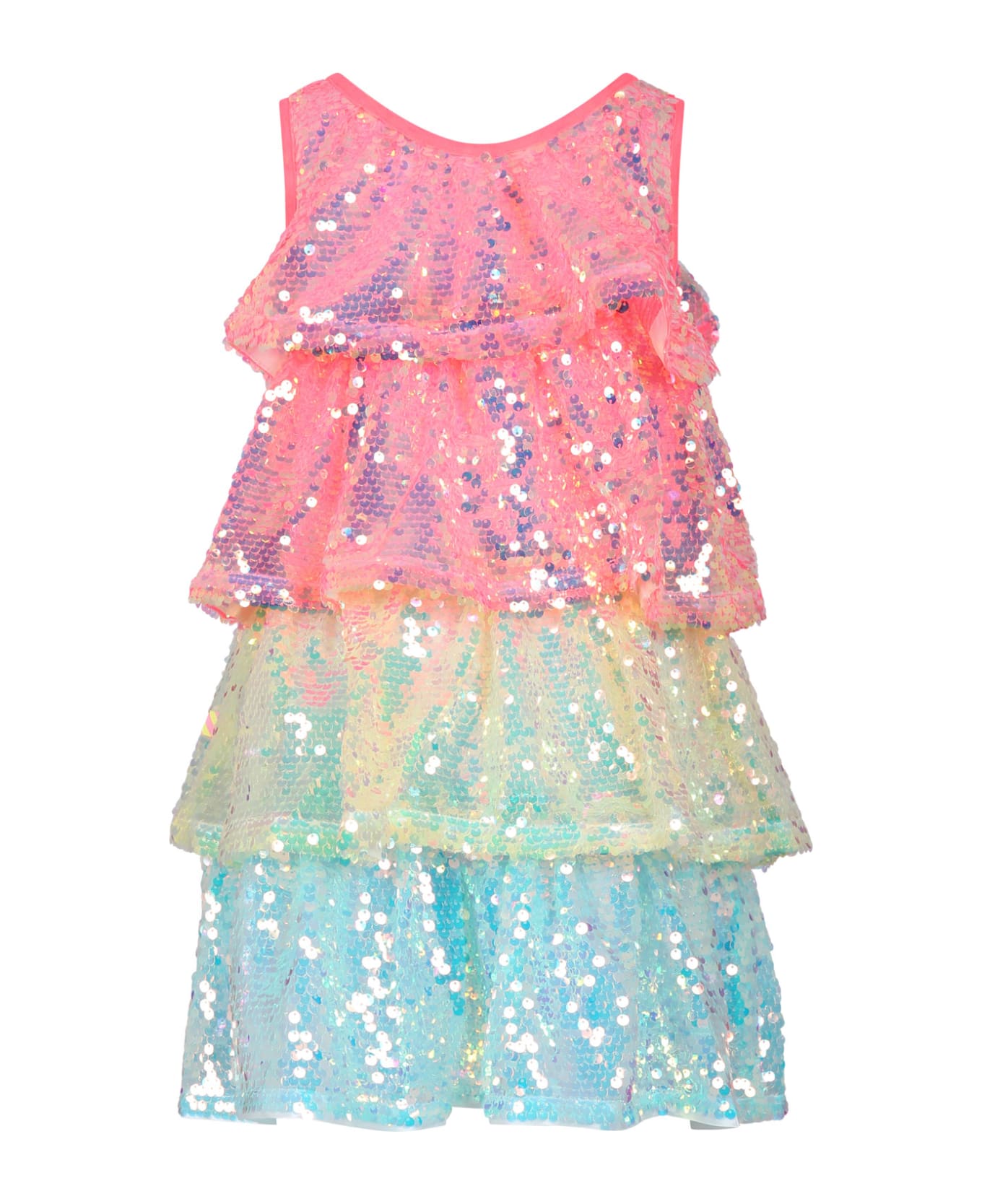 Billieblush Multicolor Elegant Dress For Girl With Sequins - Multicolor