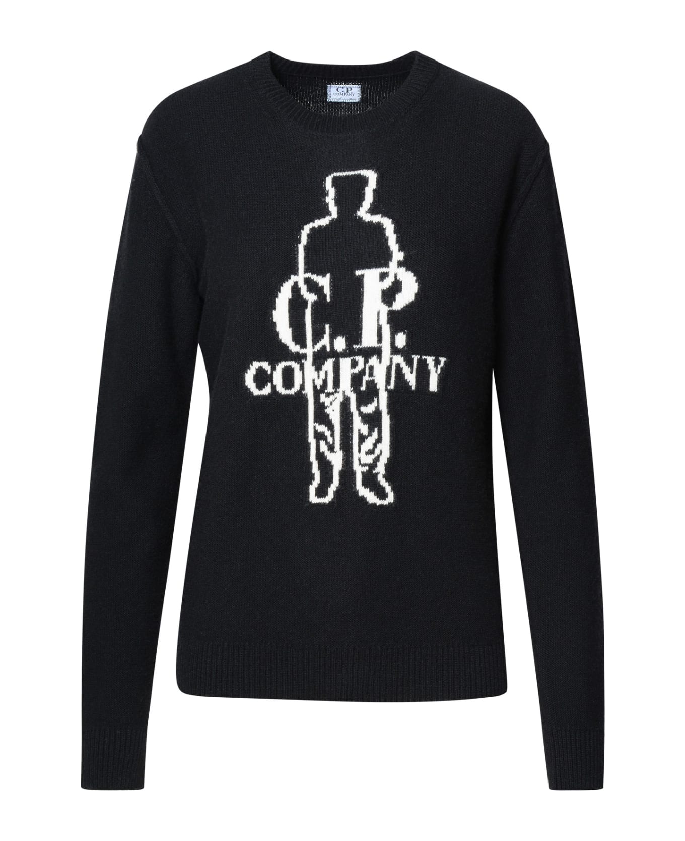 C.P. Company Black Wool Blend Sweater - Black ニットウェア＆スウェットシャツ
