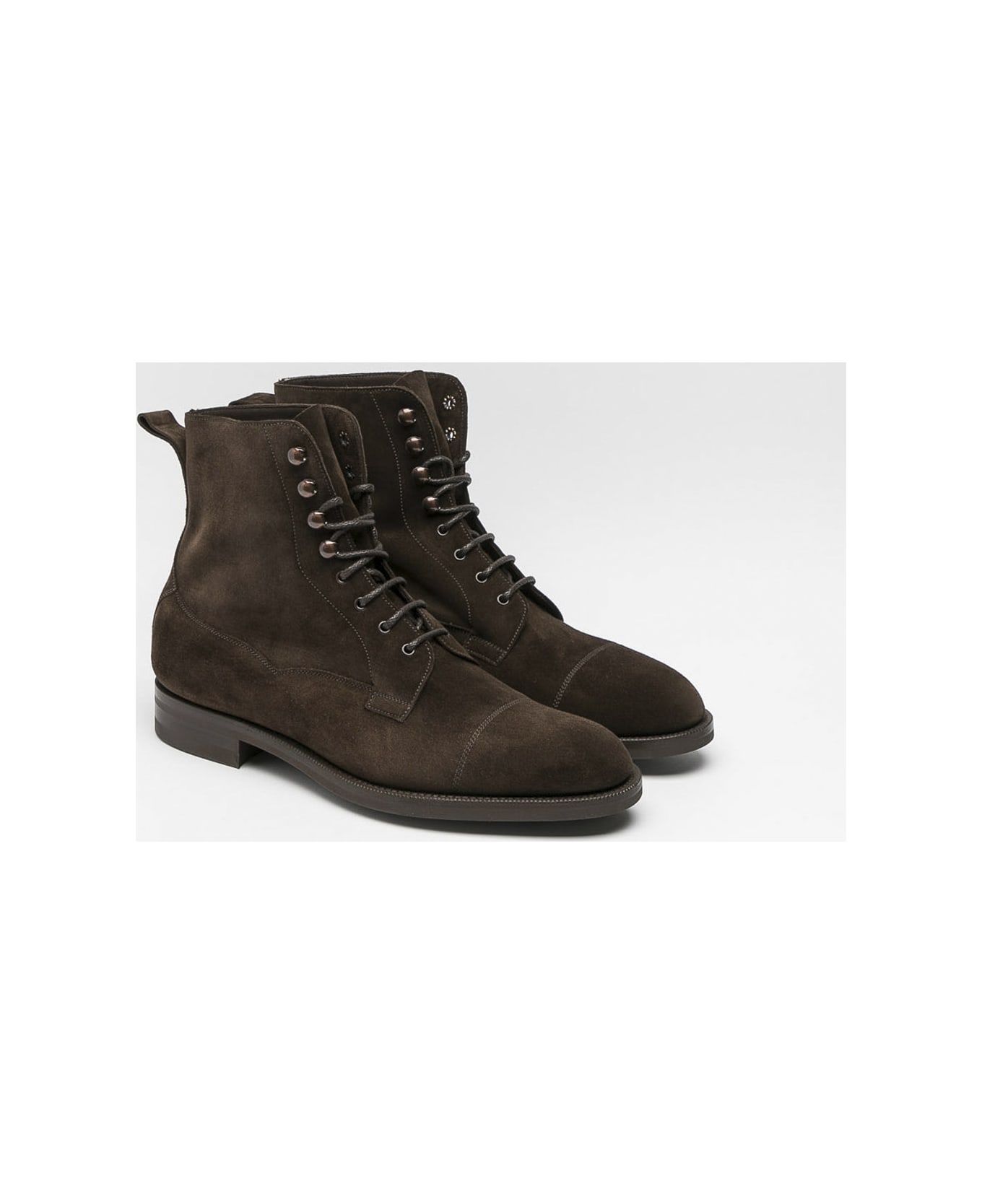 Edward Green Galway Mocca Suede Derby Boot - Marrone ブーツ