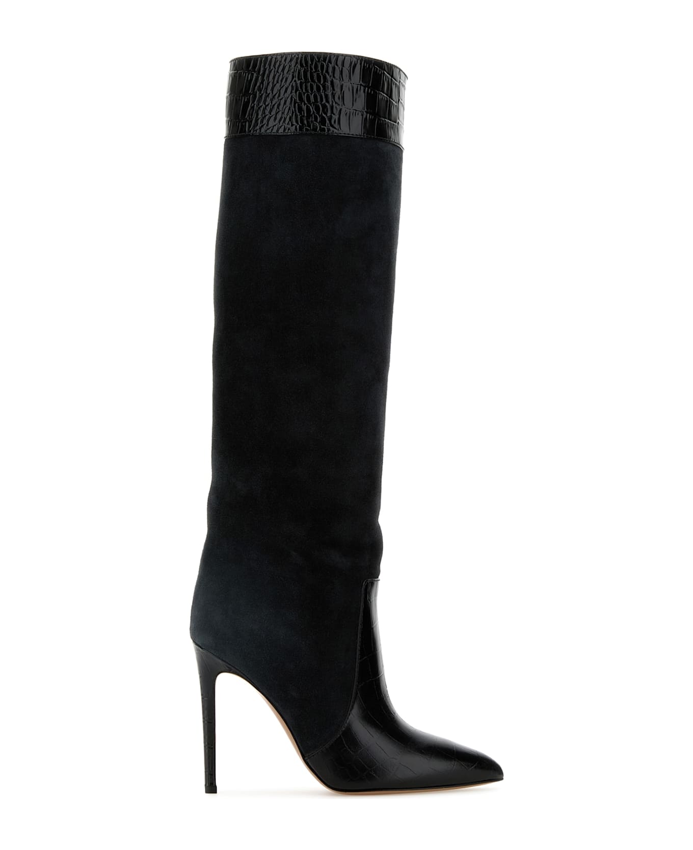 Paris Texas Stiletto Boot - CARBONEOFFBLACK