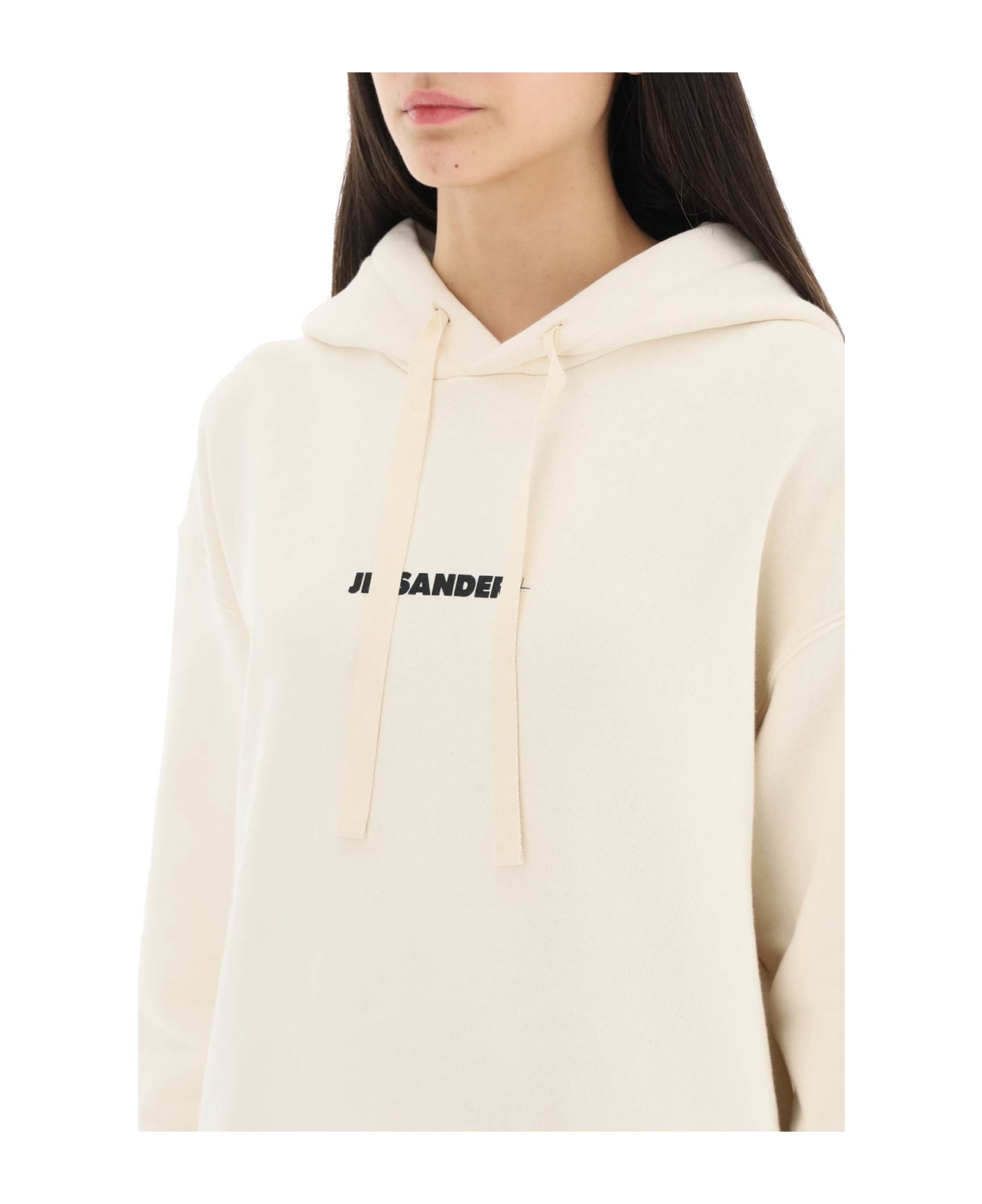 Jil Sander Logo Hoodie - Dune