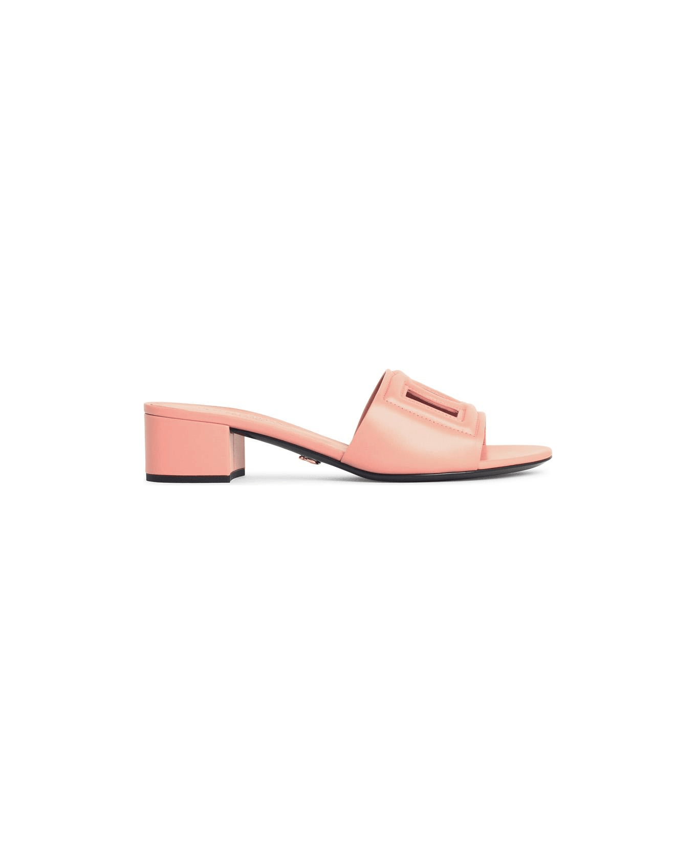 Dolce 
Gabbana Pink Leather Slippers - PINK