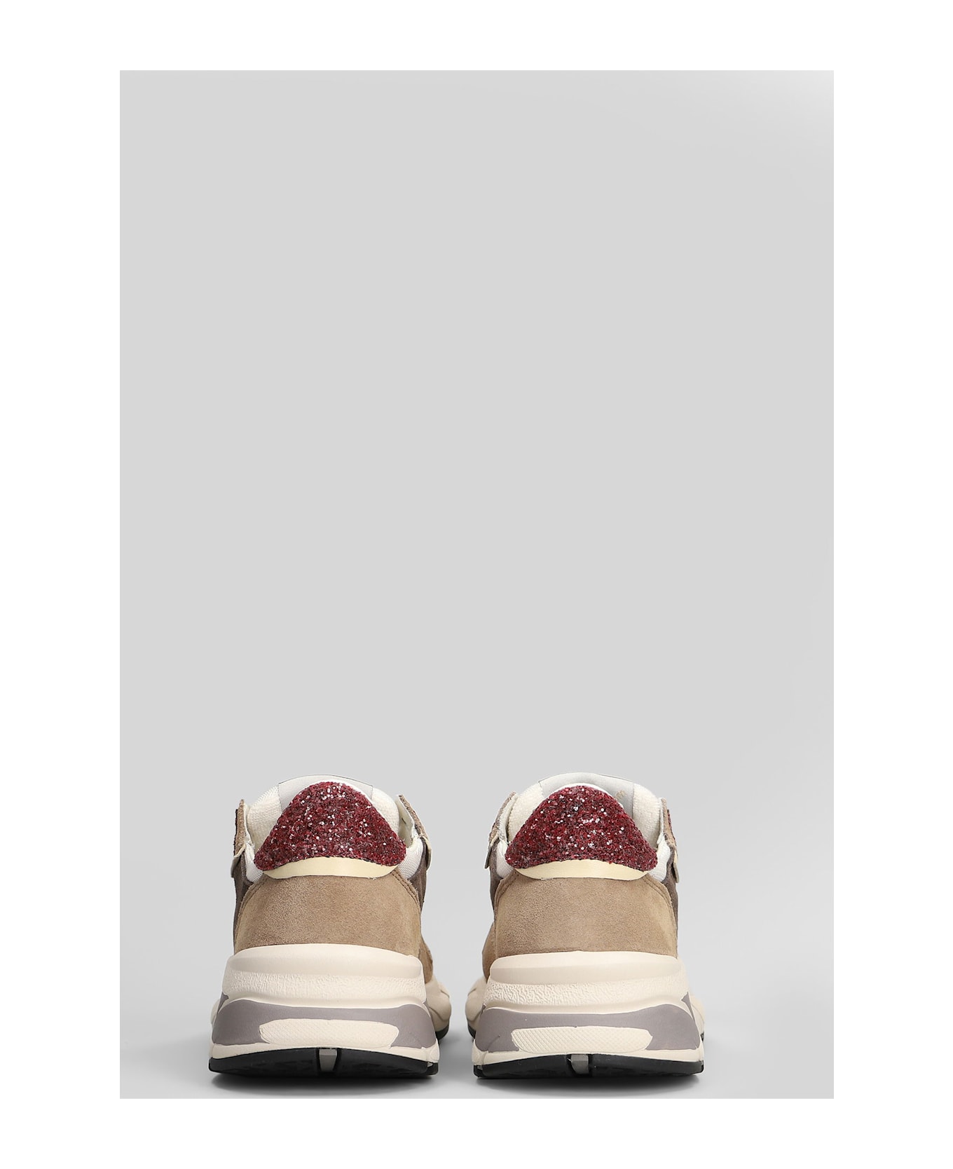 AMA-BRAND Sneakers In Beige Suede And Fabric - beige