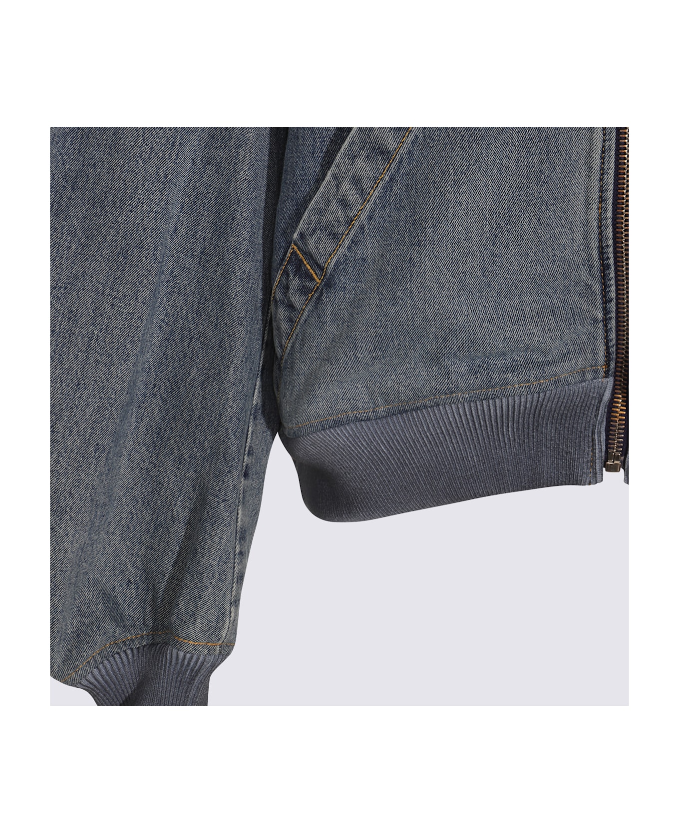 The Attico Blue Cotton Denim Jacket - Blue