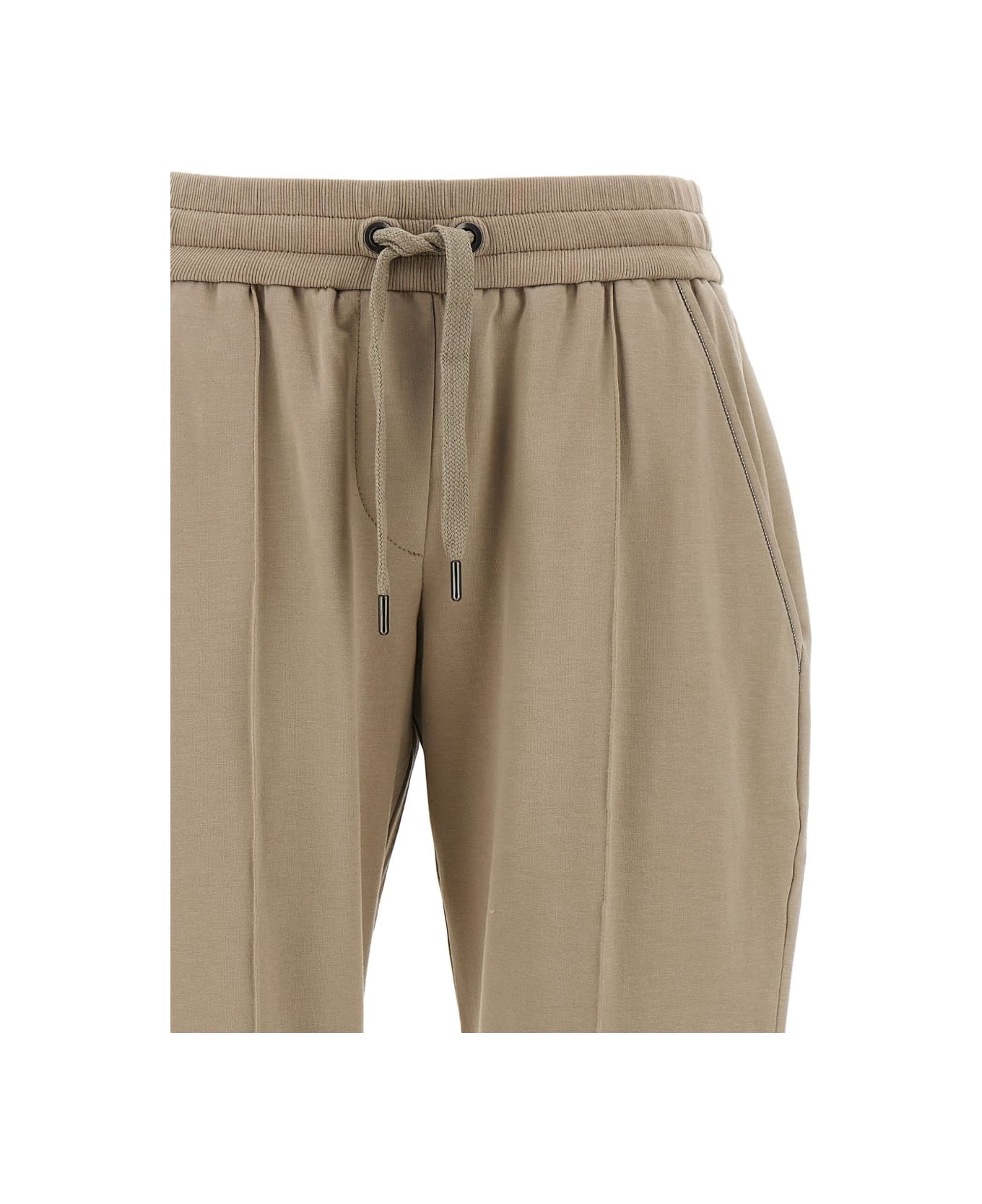 Brunello Cucinelli Cotton Drawstring Trousers - Blue