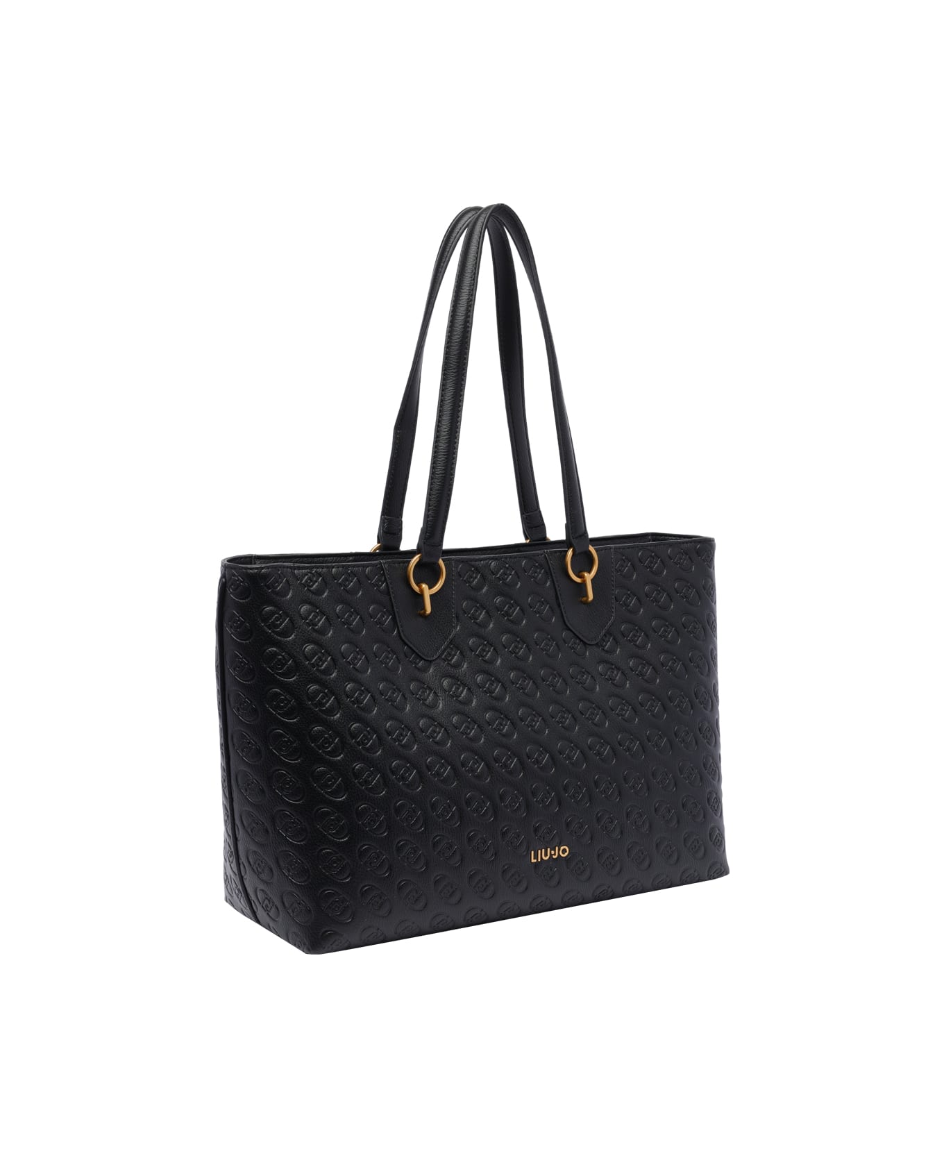 Liu-Jo Medium Logo Tote Bag - Black トートバッグ