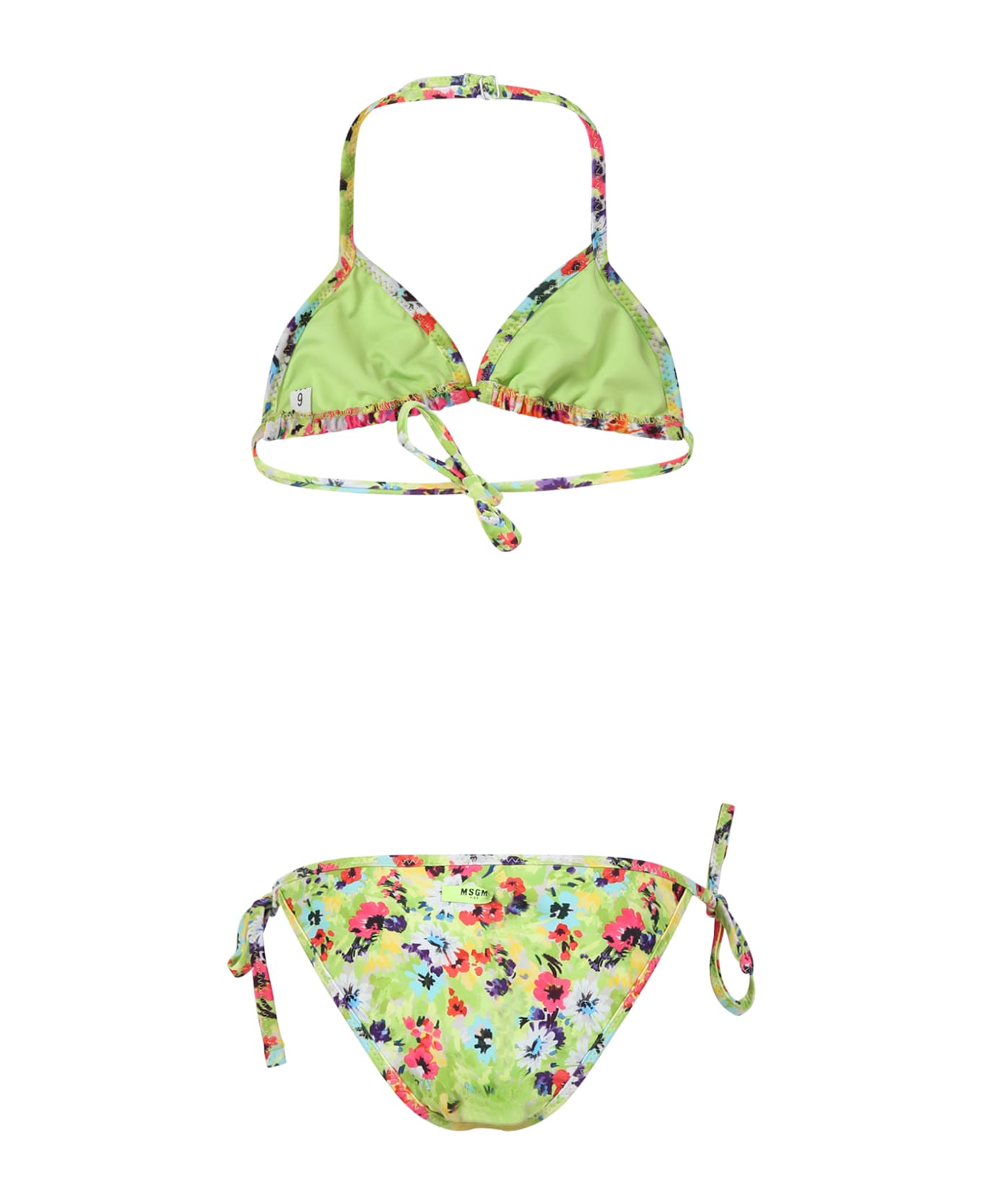 MSGM Multicolor Bikini For Girl With Print - Multicolor