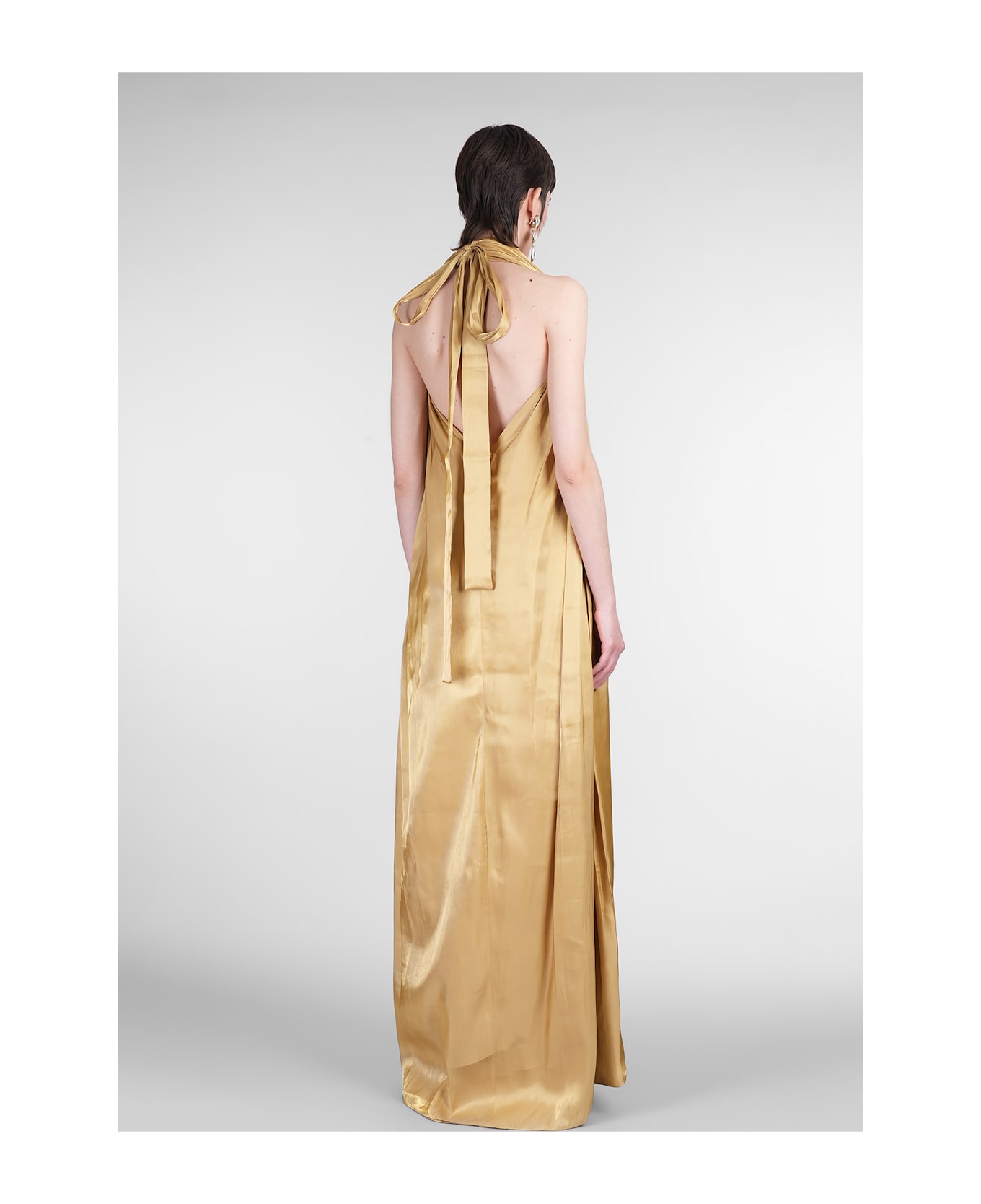 Rhea Costa Gigi Dress Long Dress In Gold Polyester - gold
