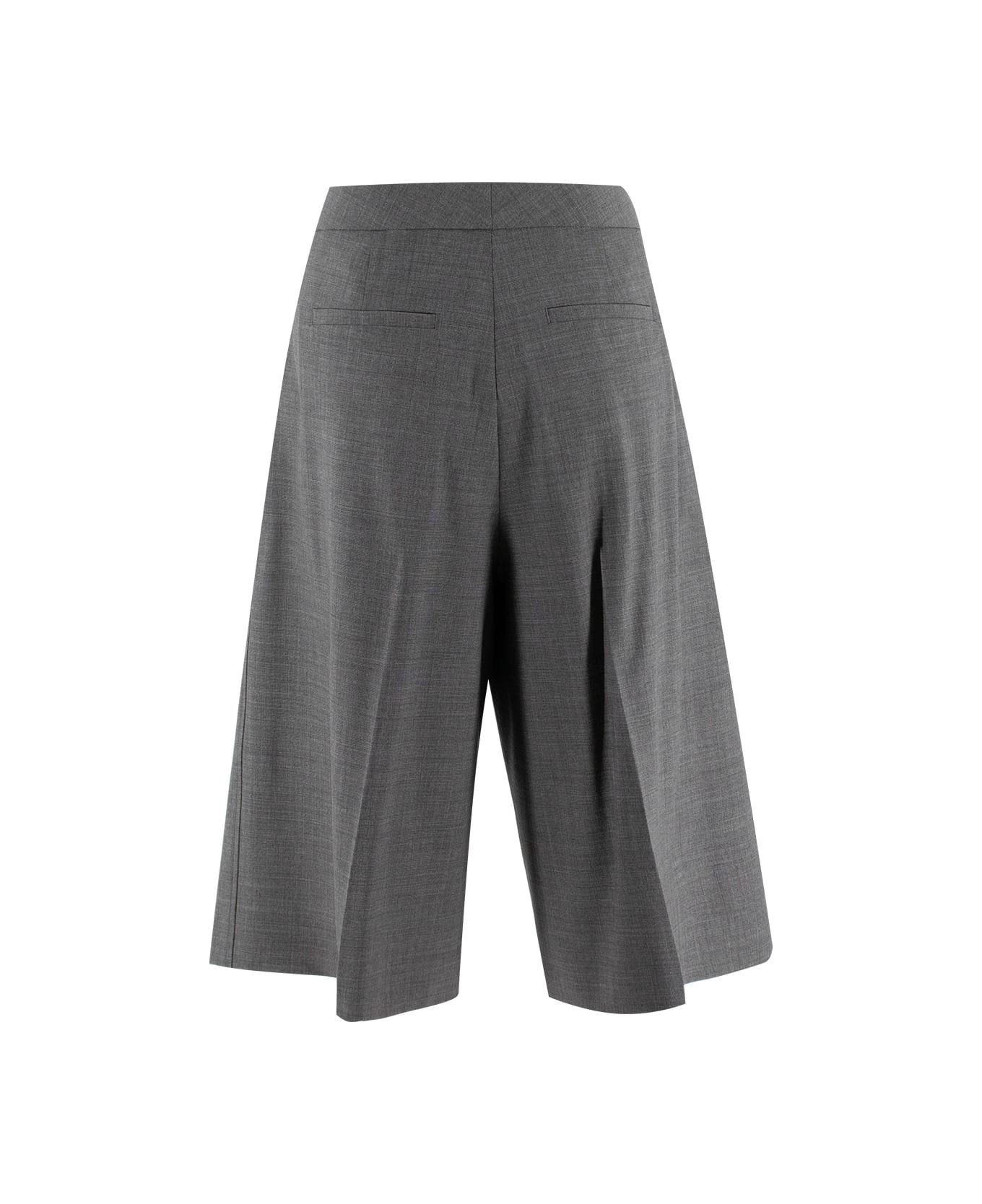 Fabiana Filippi Grey Bistretch Wool Bermuda Shorts | italist
