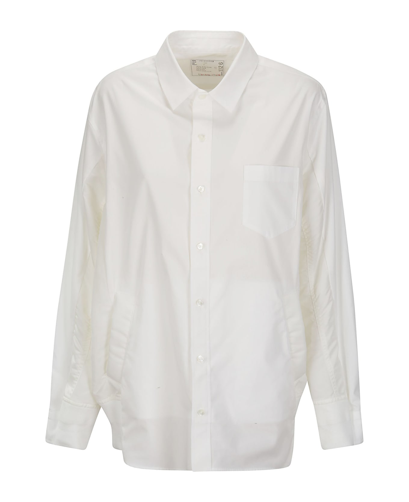 Sacai Cotton Poplin Shirt - OFF WHITE 