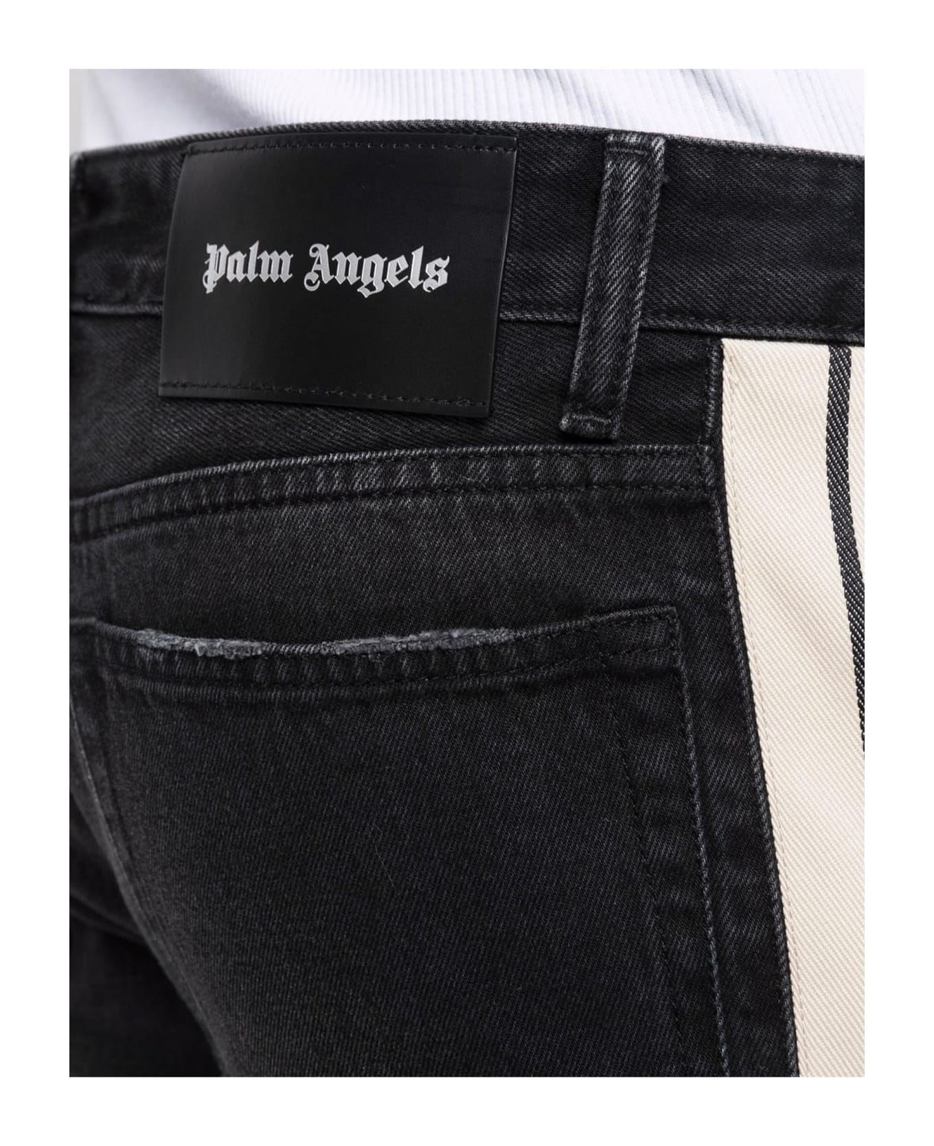 Palm Angels Cotton Denim Jeans - Black