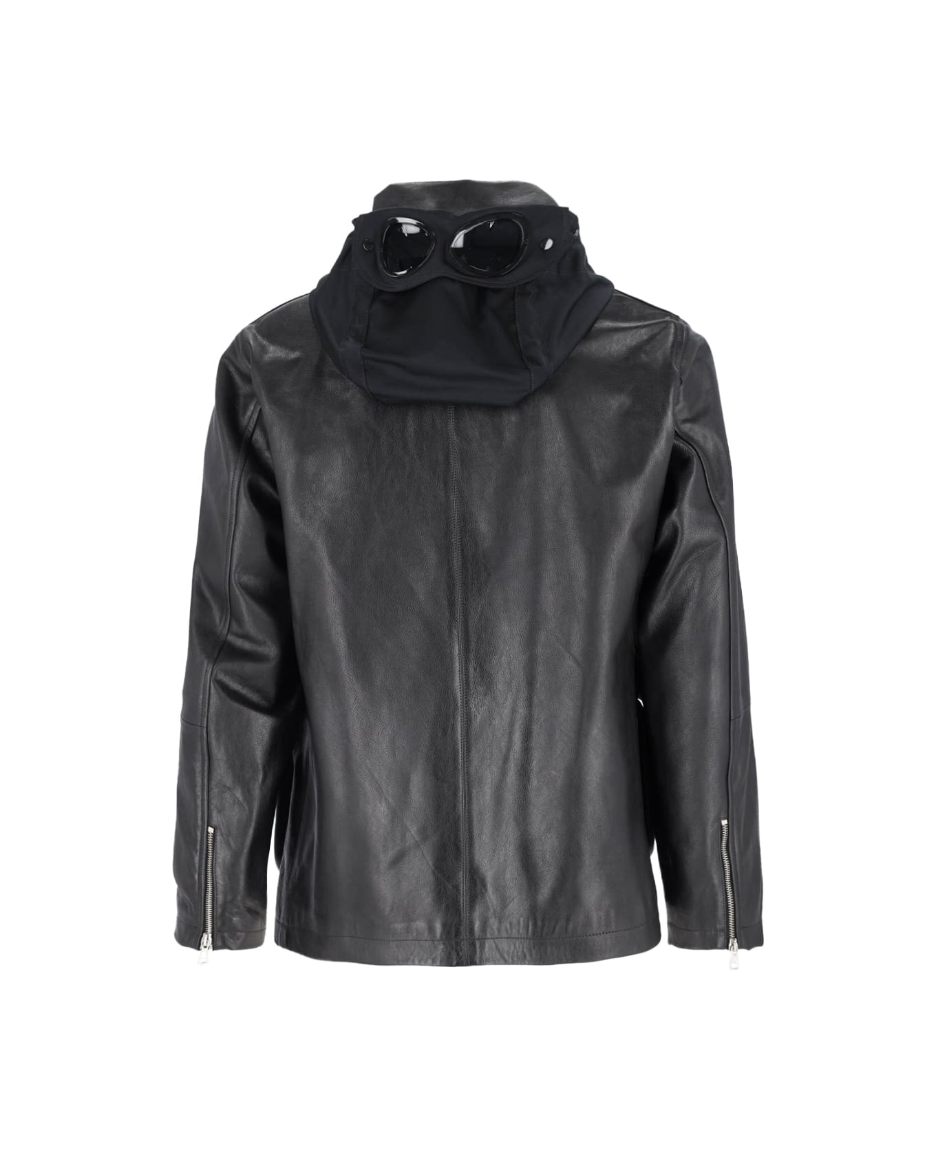 C.P. Company 
mille
 Leather Jacket - Black  