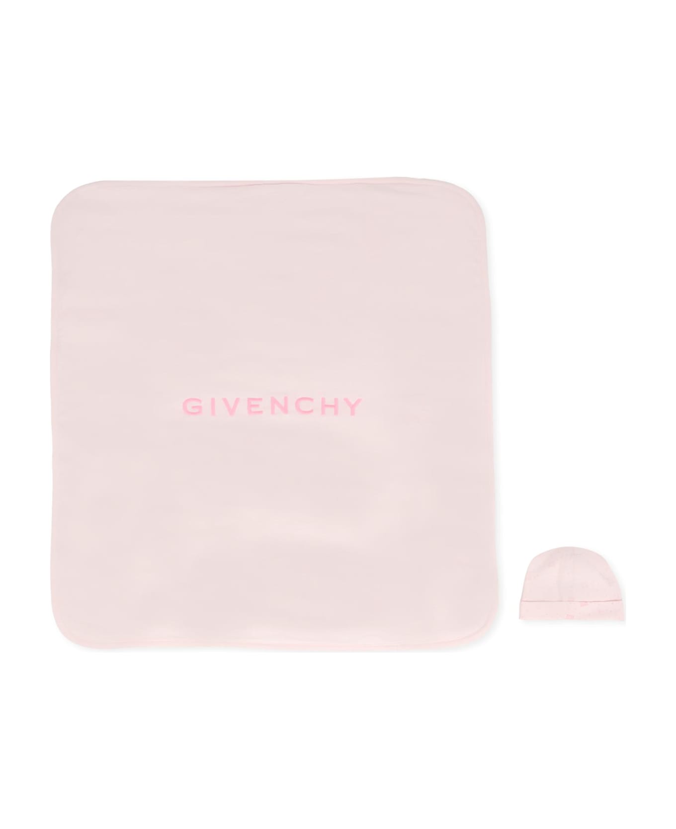 Givenchy Pink Accessory Set For Baby Girl With Logo - Pink