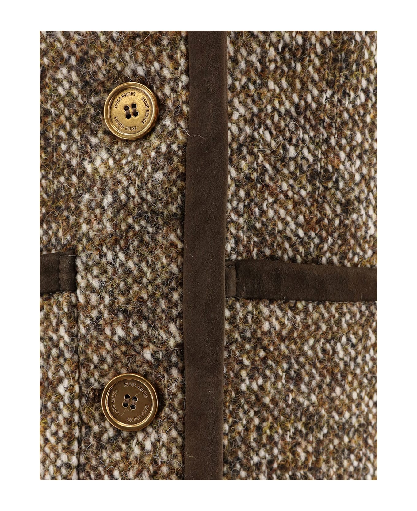 Golden Goose Boxy Fit Wool Blend Blazer - TURKISH COFFEE