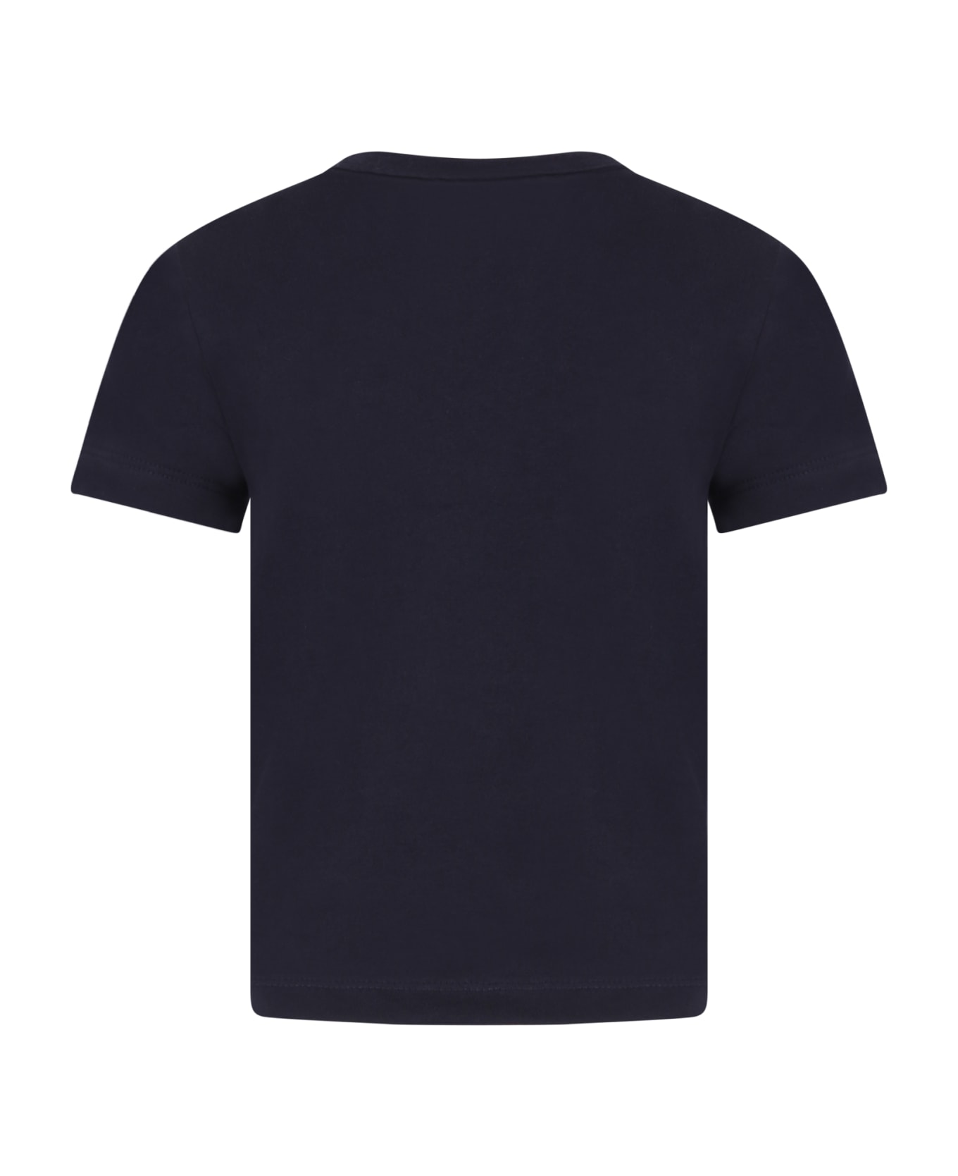Petit Bateau Blue T-shirt For Boy With Logo - Blue
