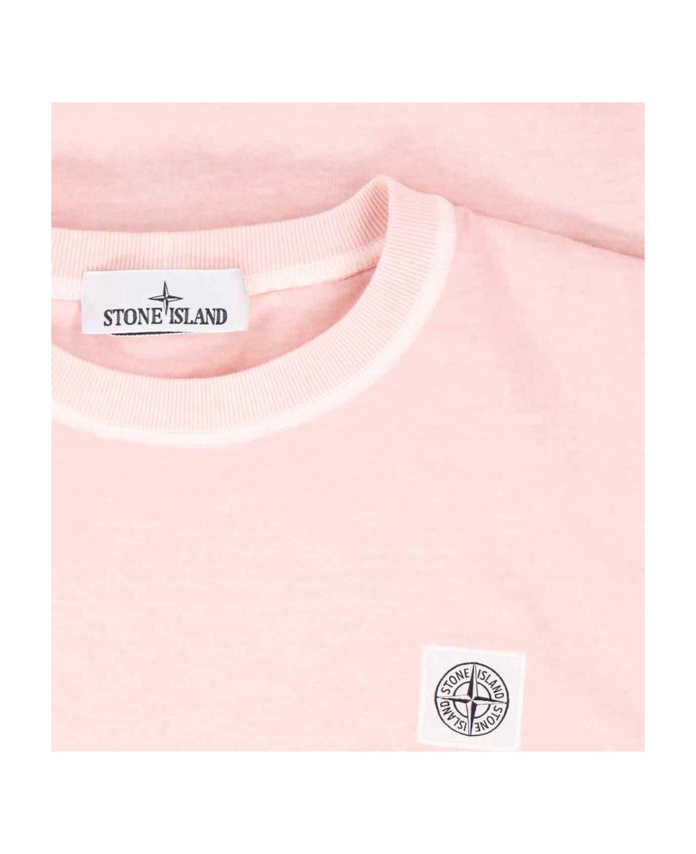 Stone Island Logo T-shirt - Pink
