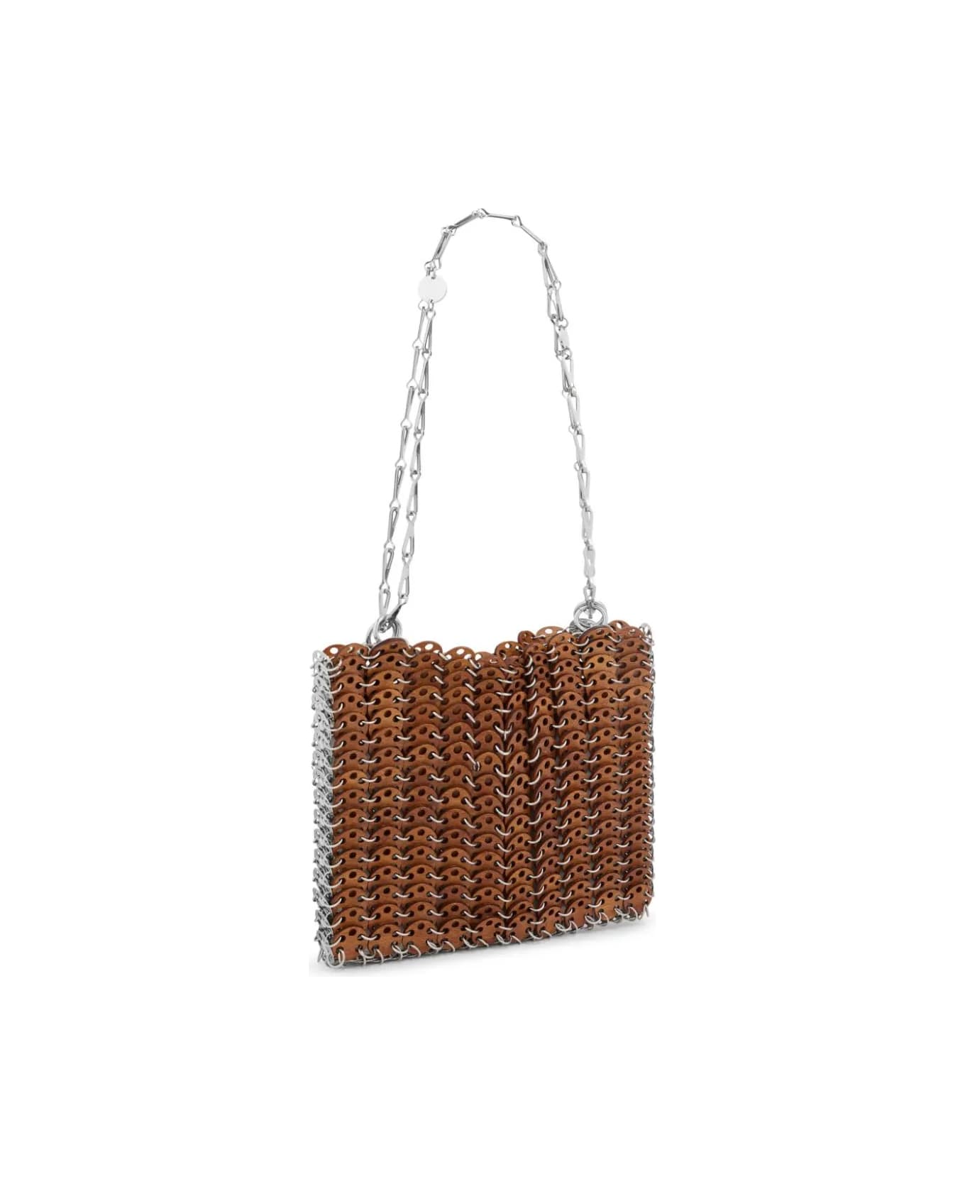 Paco Rabanne Iconic 1969 Bag In Brown Wood - Brown