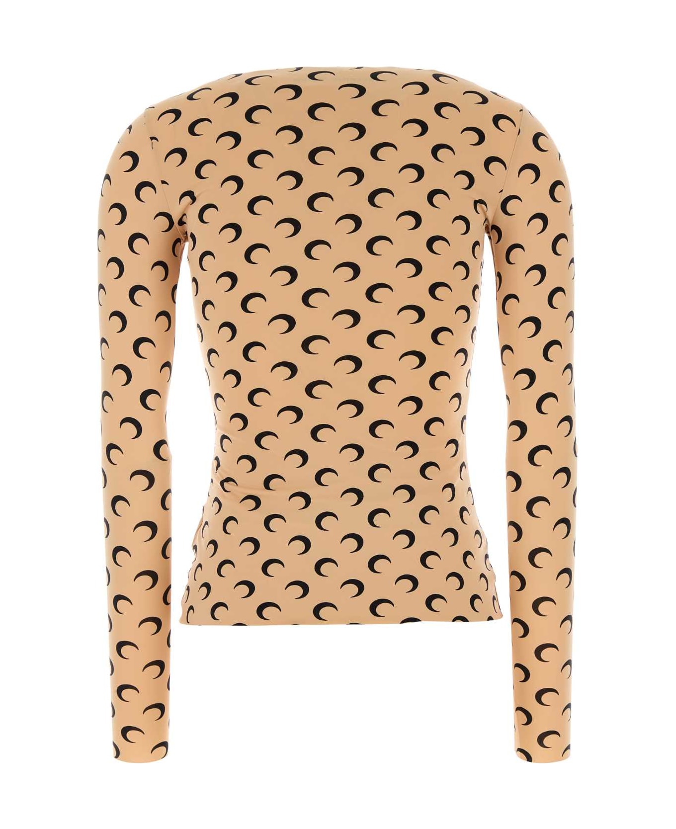 Marine Serre Printed Stretch Nylon Top - TAN