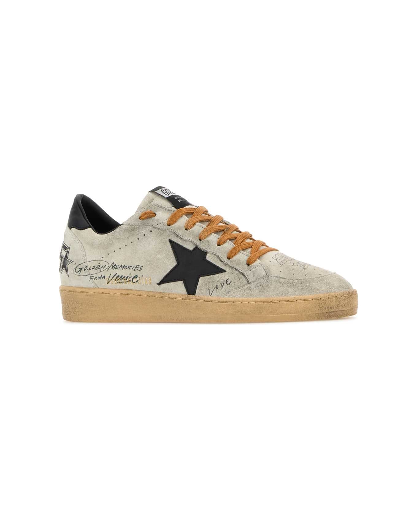 Golden Goose Grey Suede Ball Star Sneakers - GREYBLACK