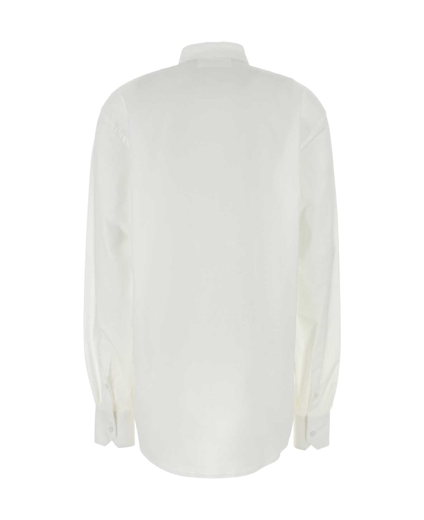Armarium White Stretch Poplin Oversize Lavinia Shirt - White