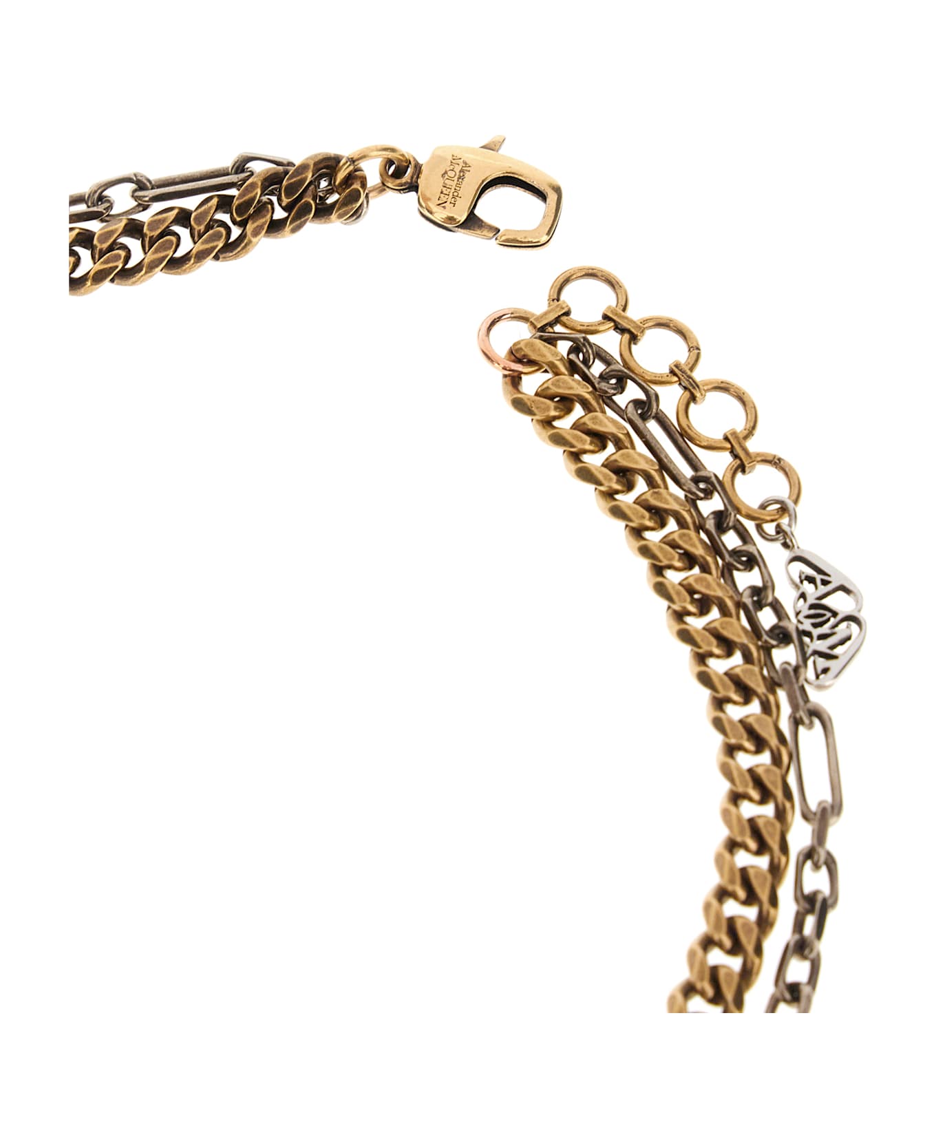 Alexander McQueen Metal Punk Necklace - SILVER GOLD