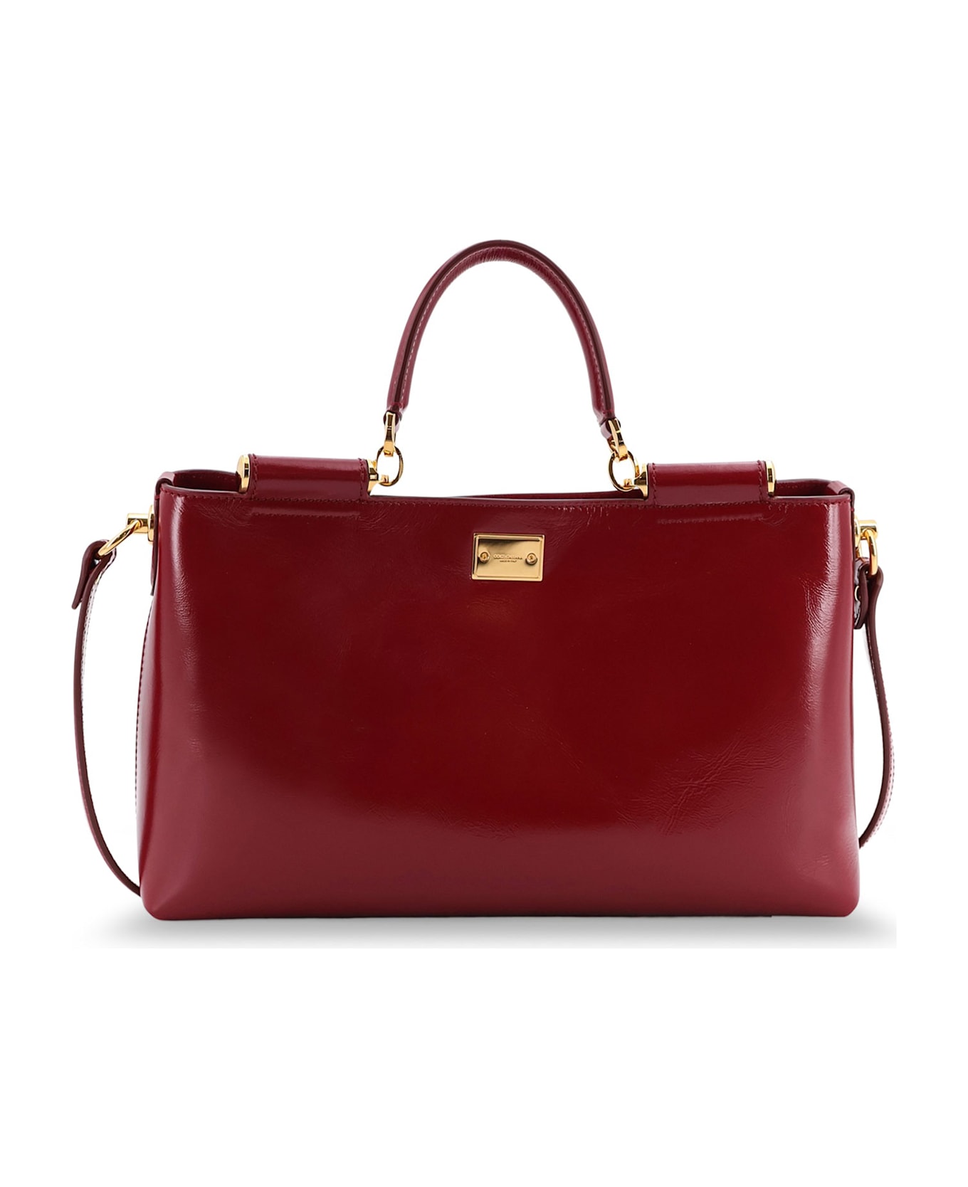Dolce & Gabbana Leather Crossbody Bag - TONO ROSSO SCURO