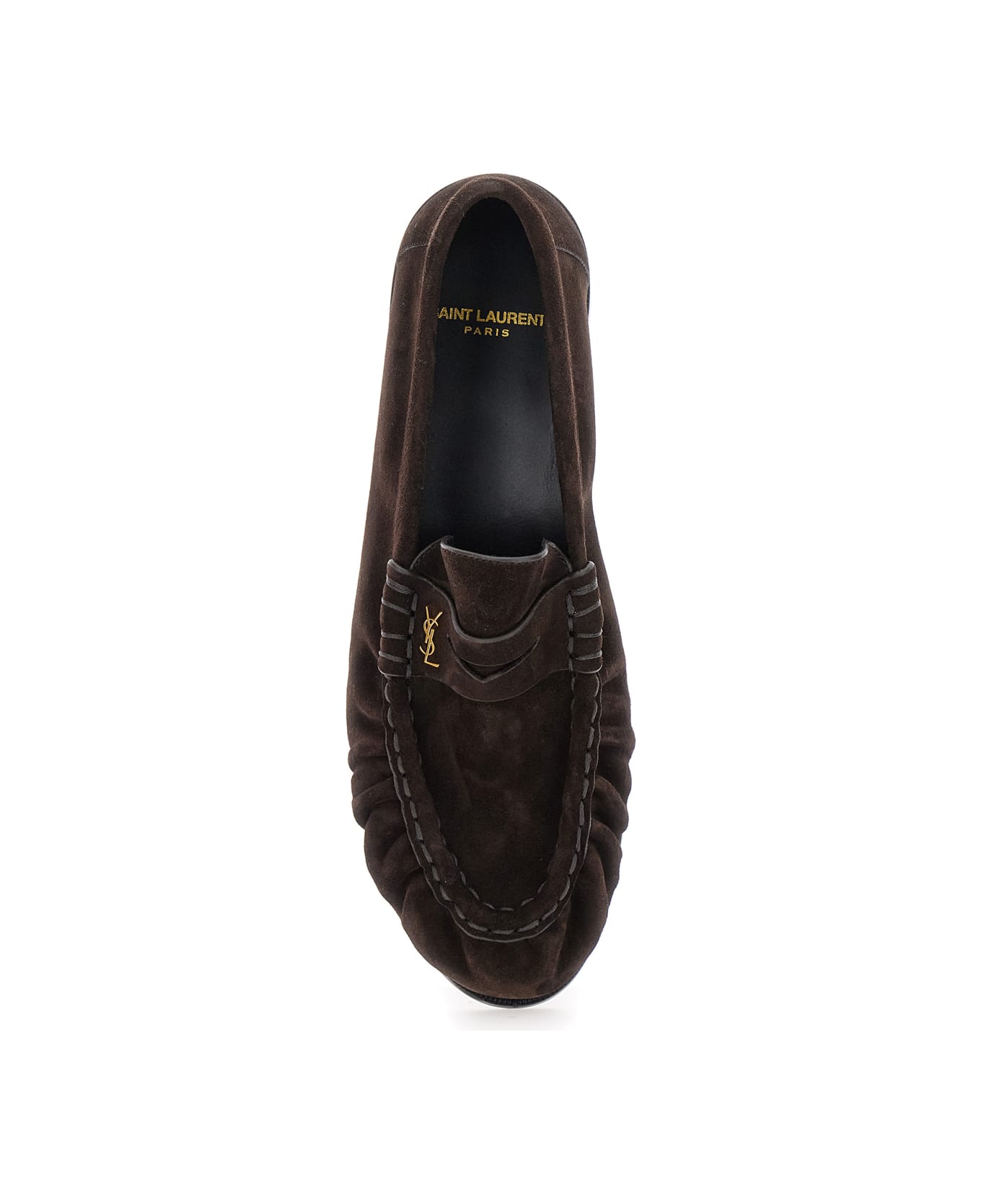 【関税&送料込】Saint Laurent Cassandre Mocassins Saint Laurent 'le Loafer' Brown Loafers With Cassandre In
