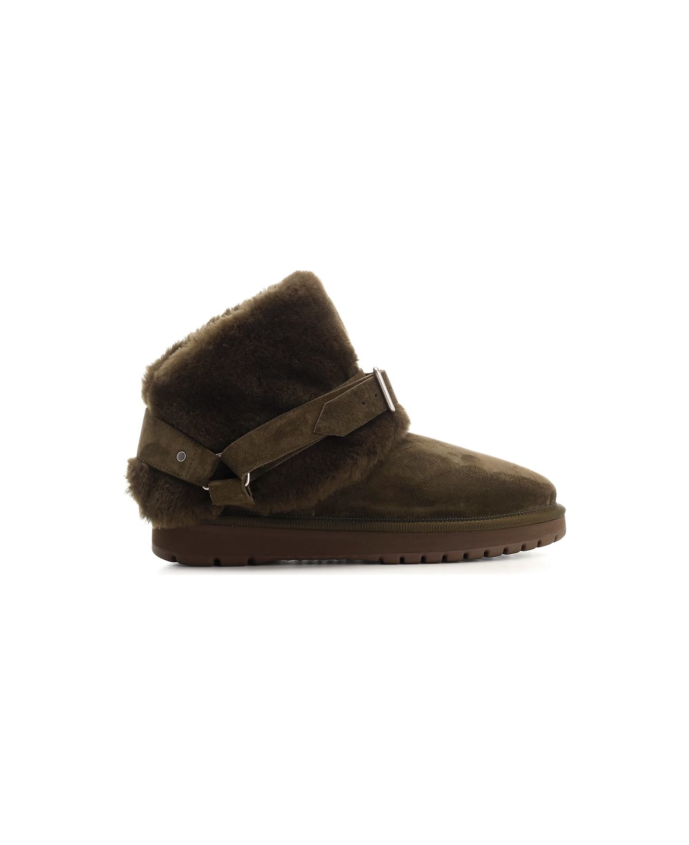 Burberry 'chubby' Shearling Boots - Green ブーツ