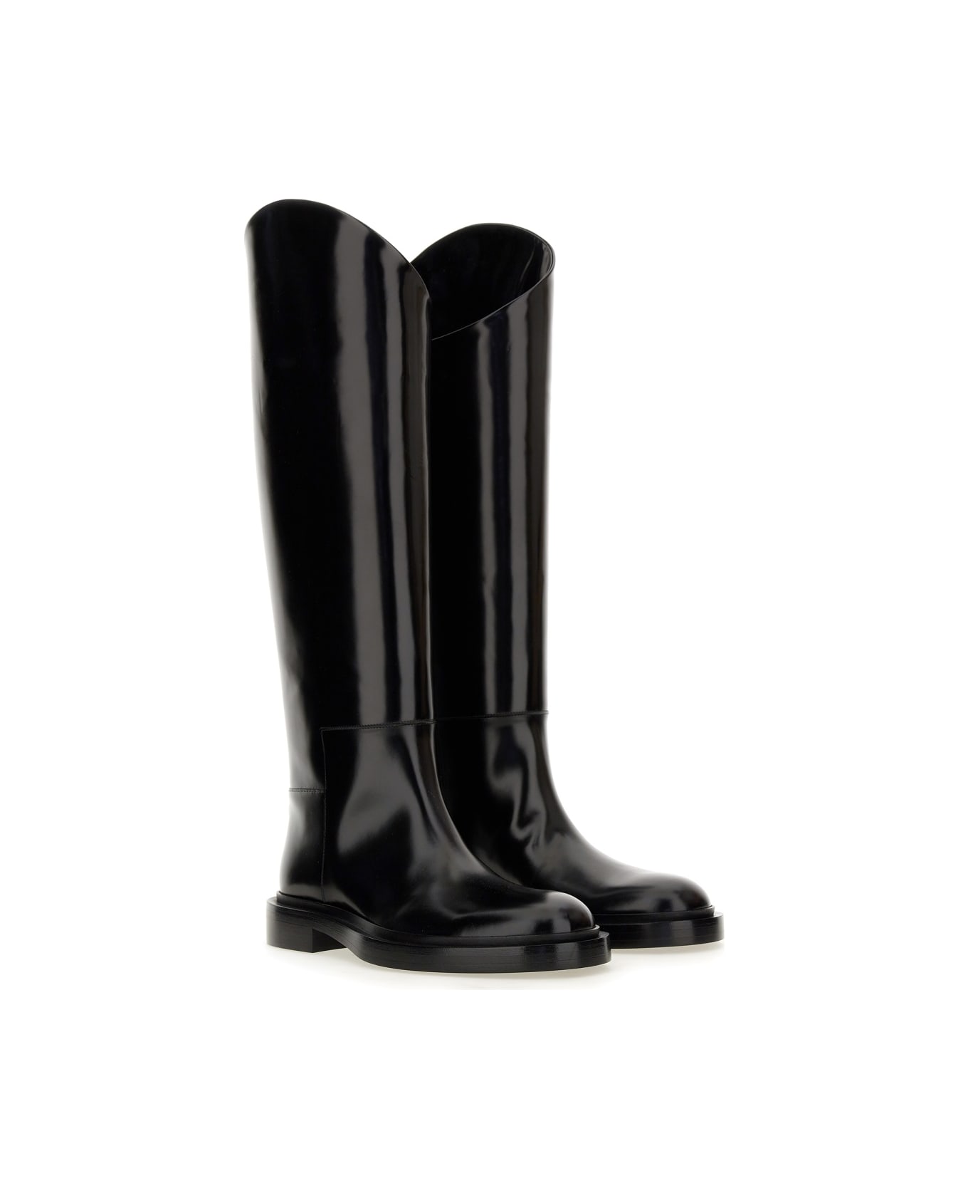 Jil Sander Leather Boot - BLACK
