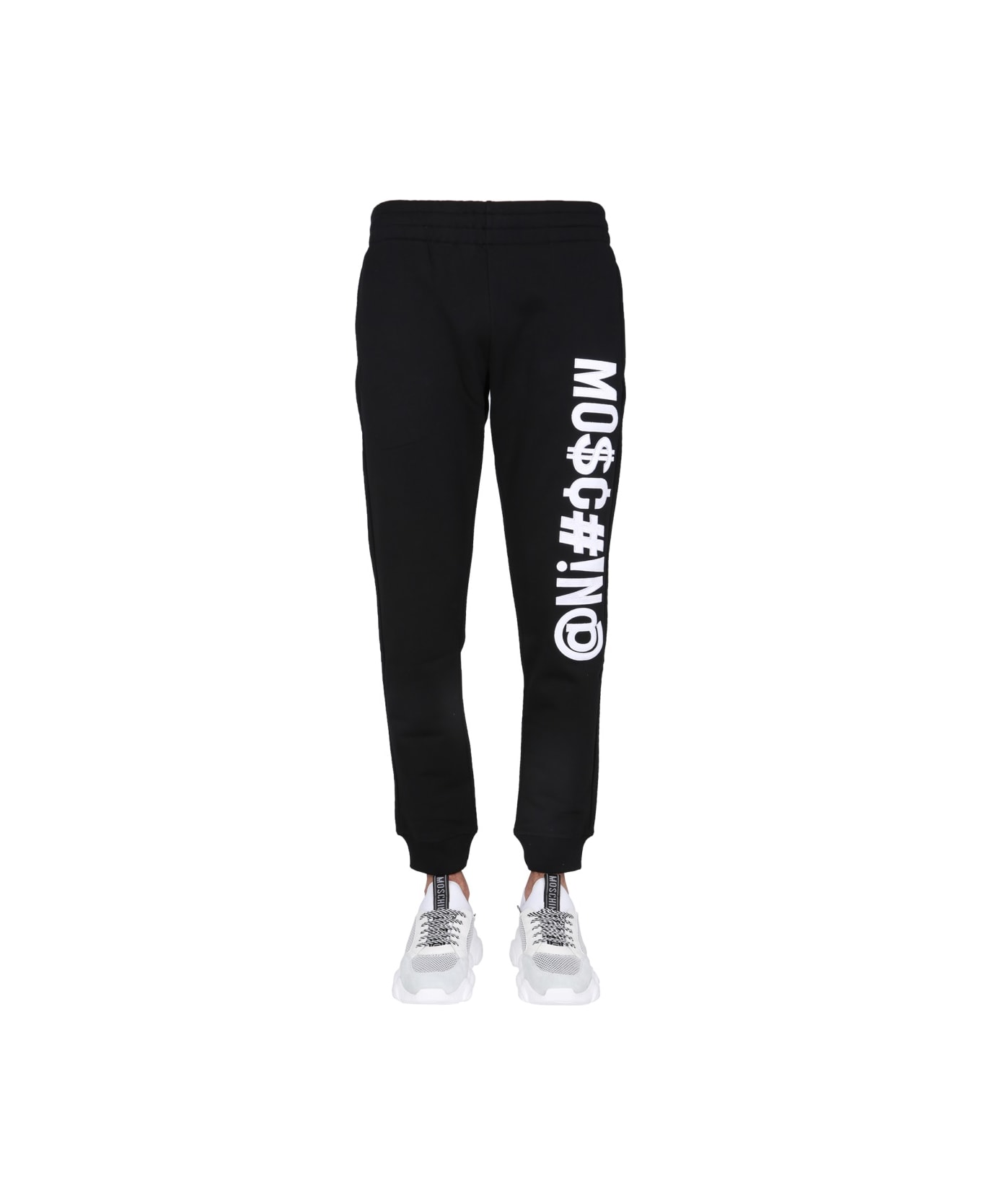 Moschino Jogging Pants With Logo - BLACK