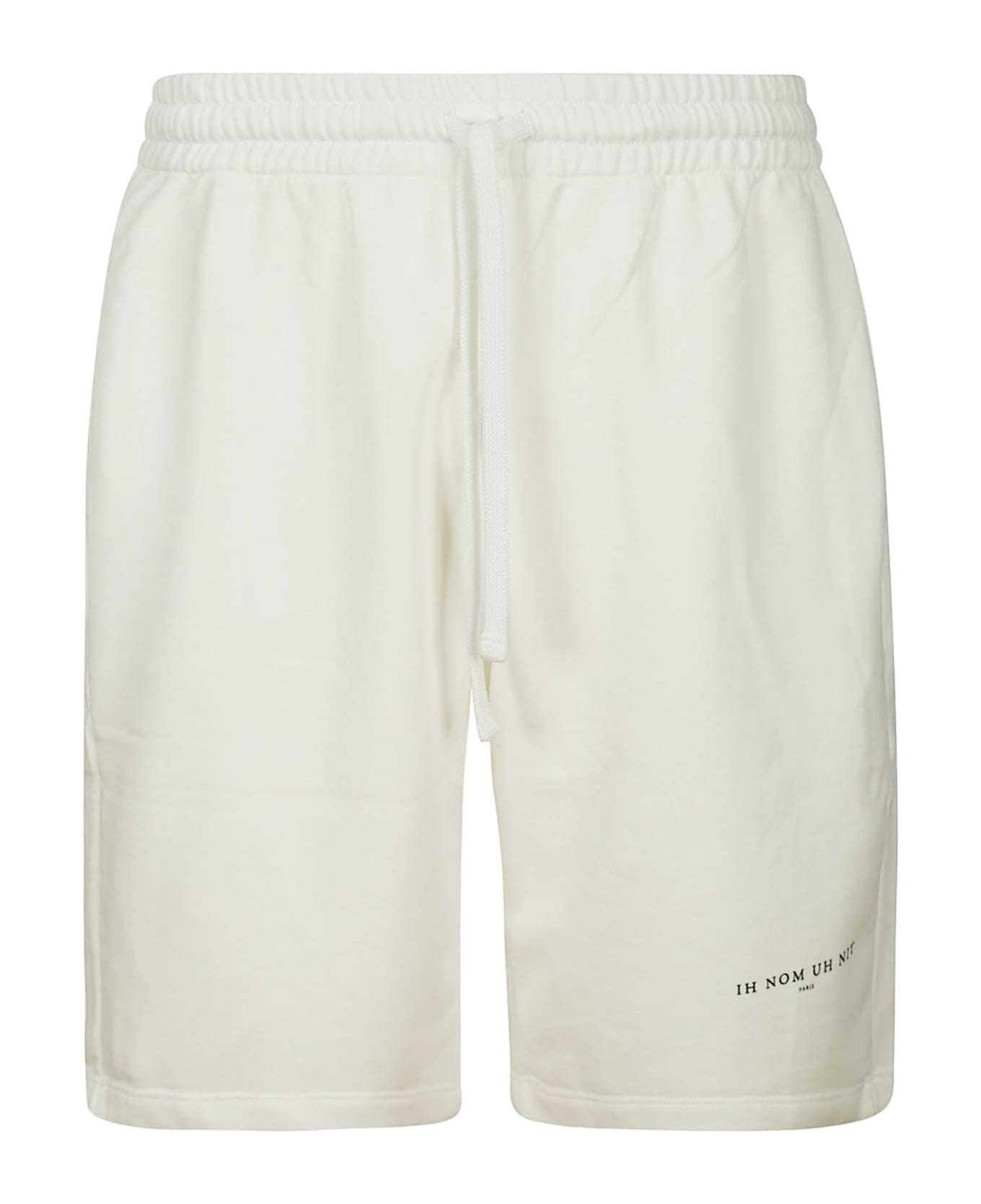 ih nom uh nit Shorts With Logo Small On Left Leg - Off White ショートパンツ