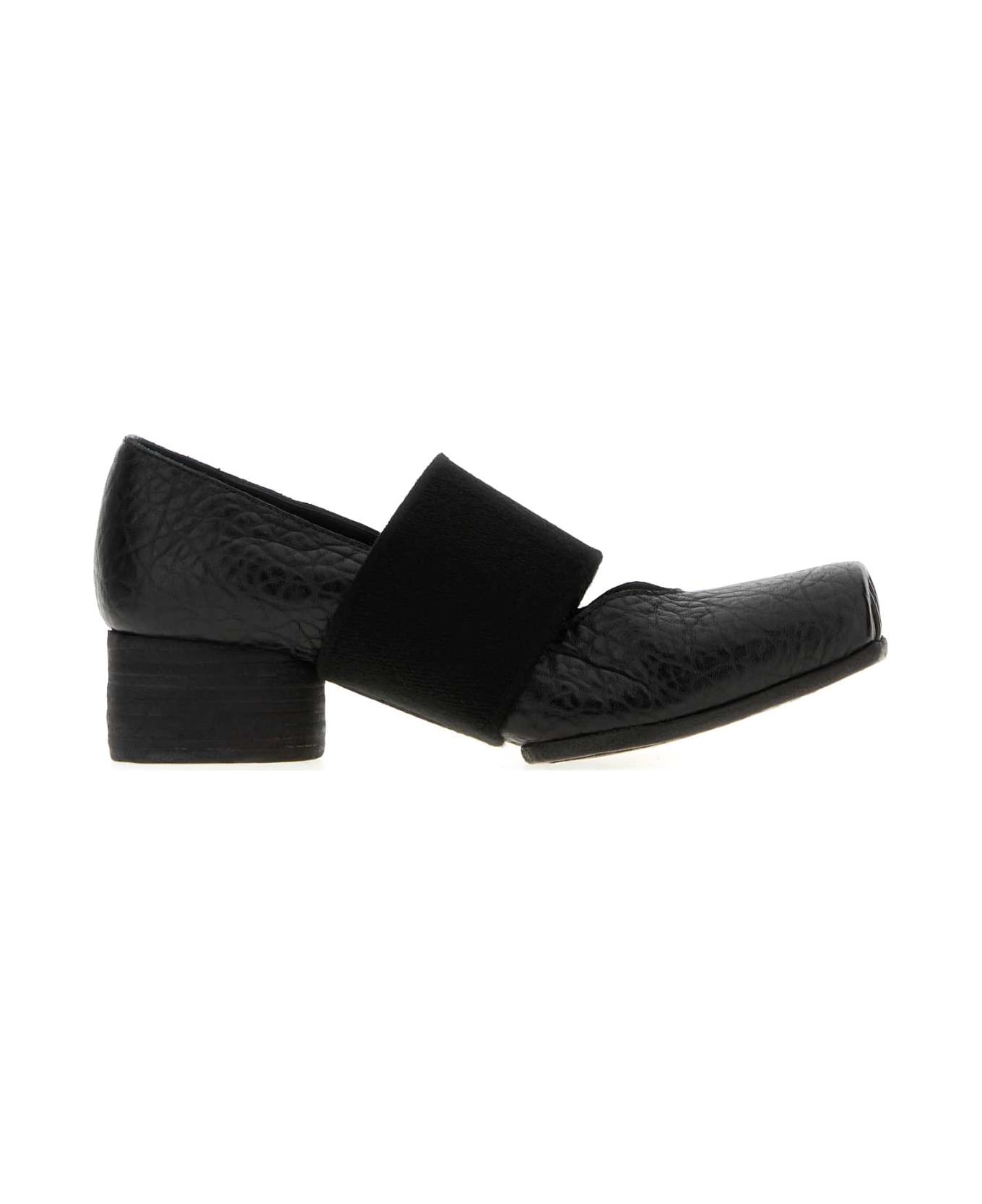 Uma Wang Black Leather Pumps - BLACK