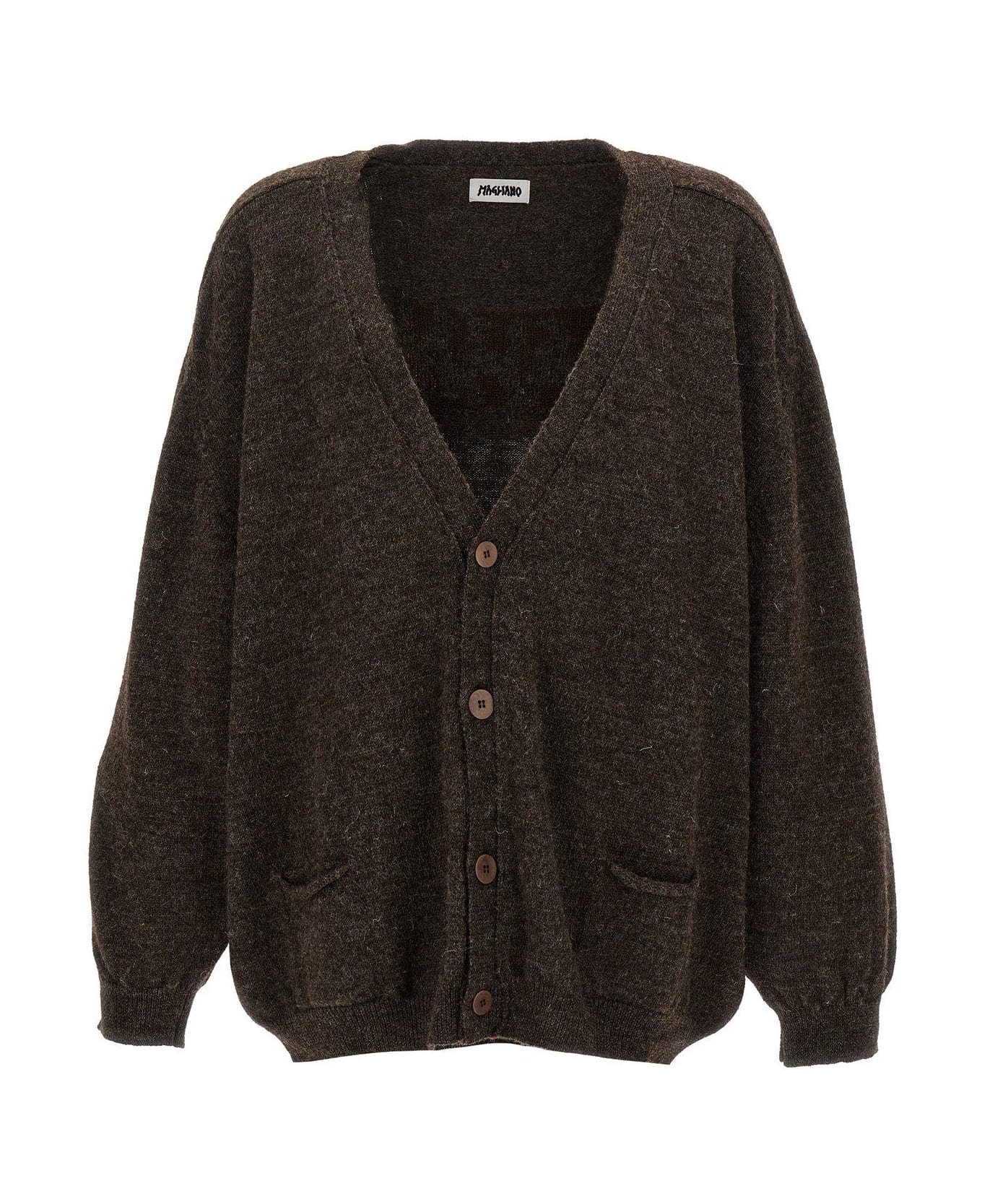 Magliano Grampa Logo Detailed Cardigan - BROWN