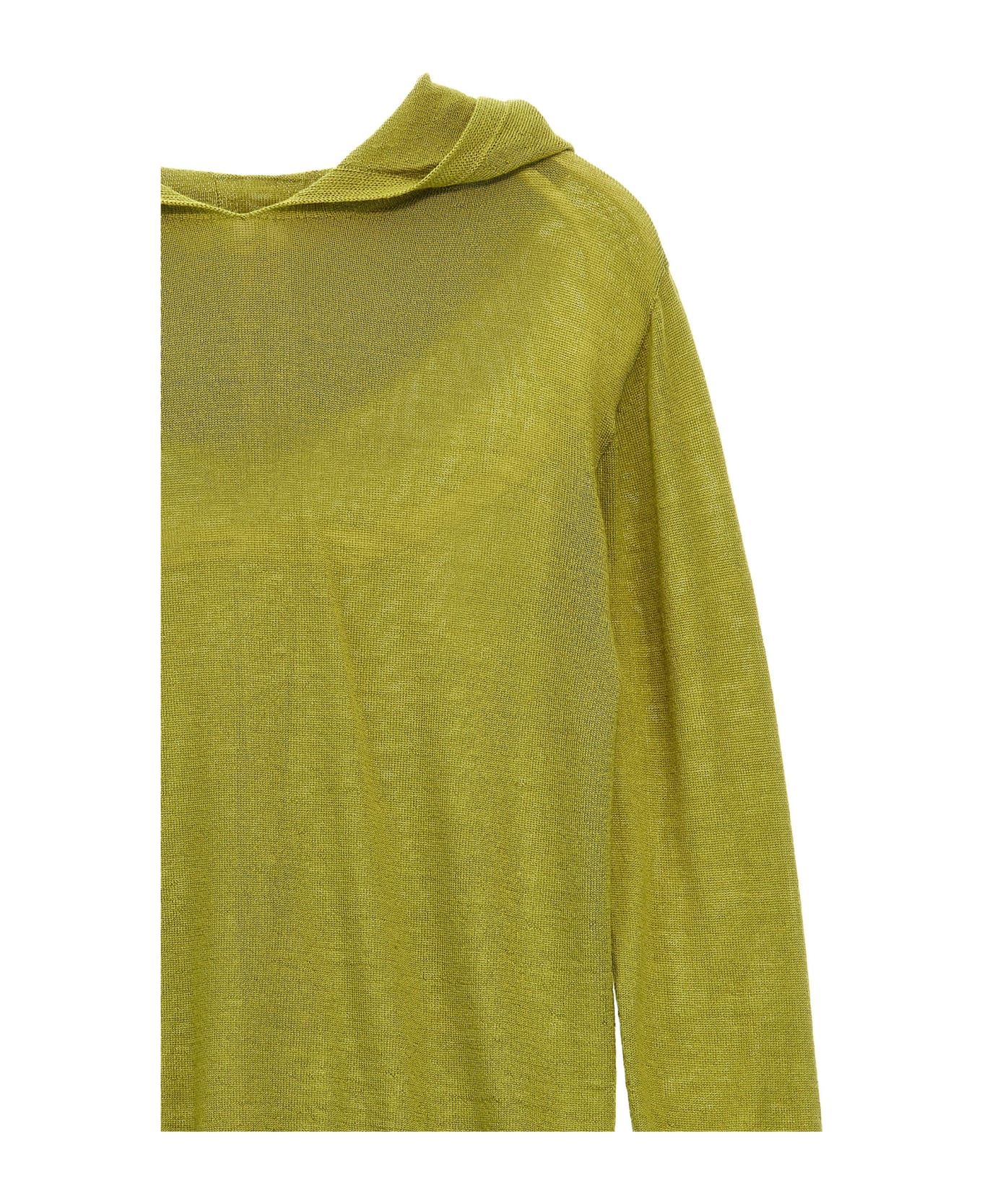 Rick Owens Wool Hooded Sweater - Green
