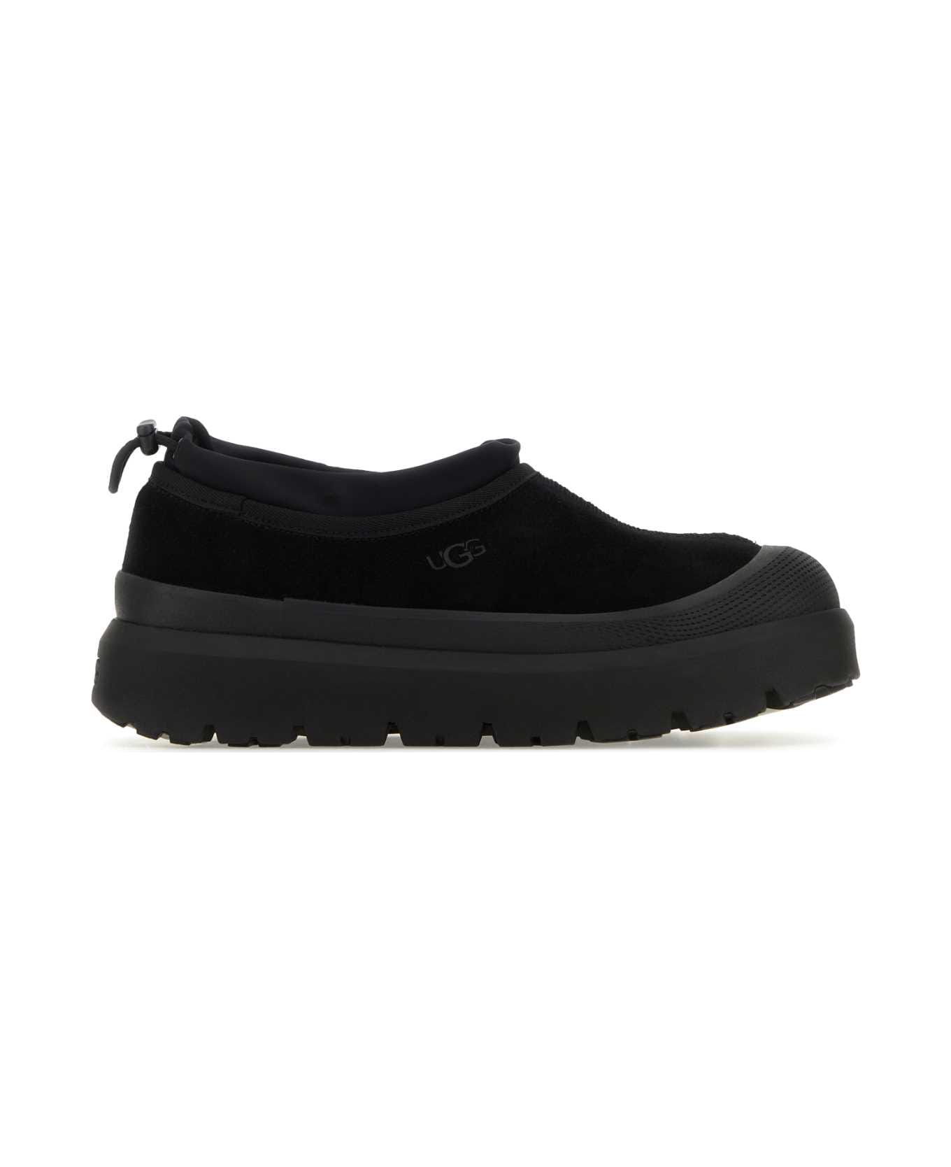 UGG Black Suede And Rubber Tasman Weather Hybrid Slip-ons - BBLC