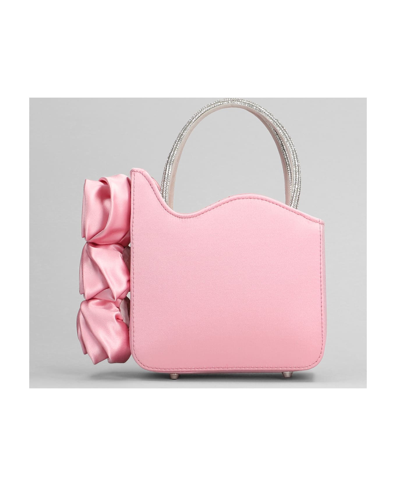 Le Silla Rose Hand Bag In Rose-pink Satin - rose-pink トートバッグ