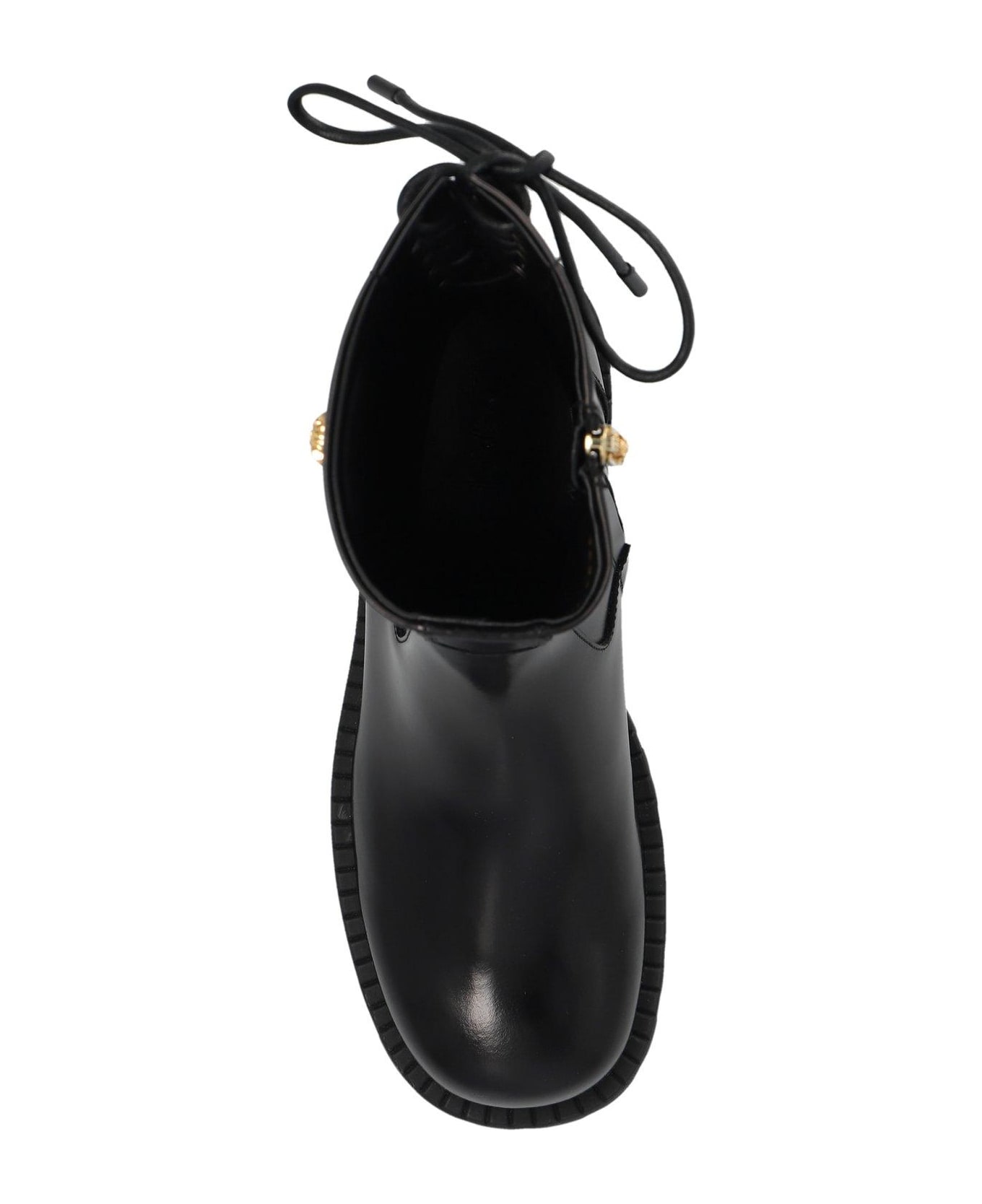 Versace Biker Medusa-plaque Ankle Boots - V Nero Oro Versace