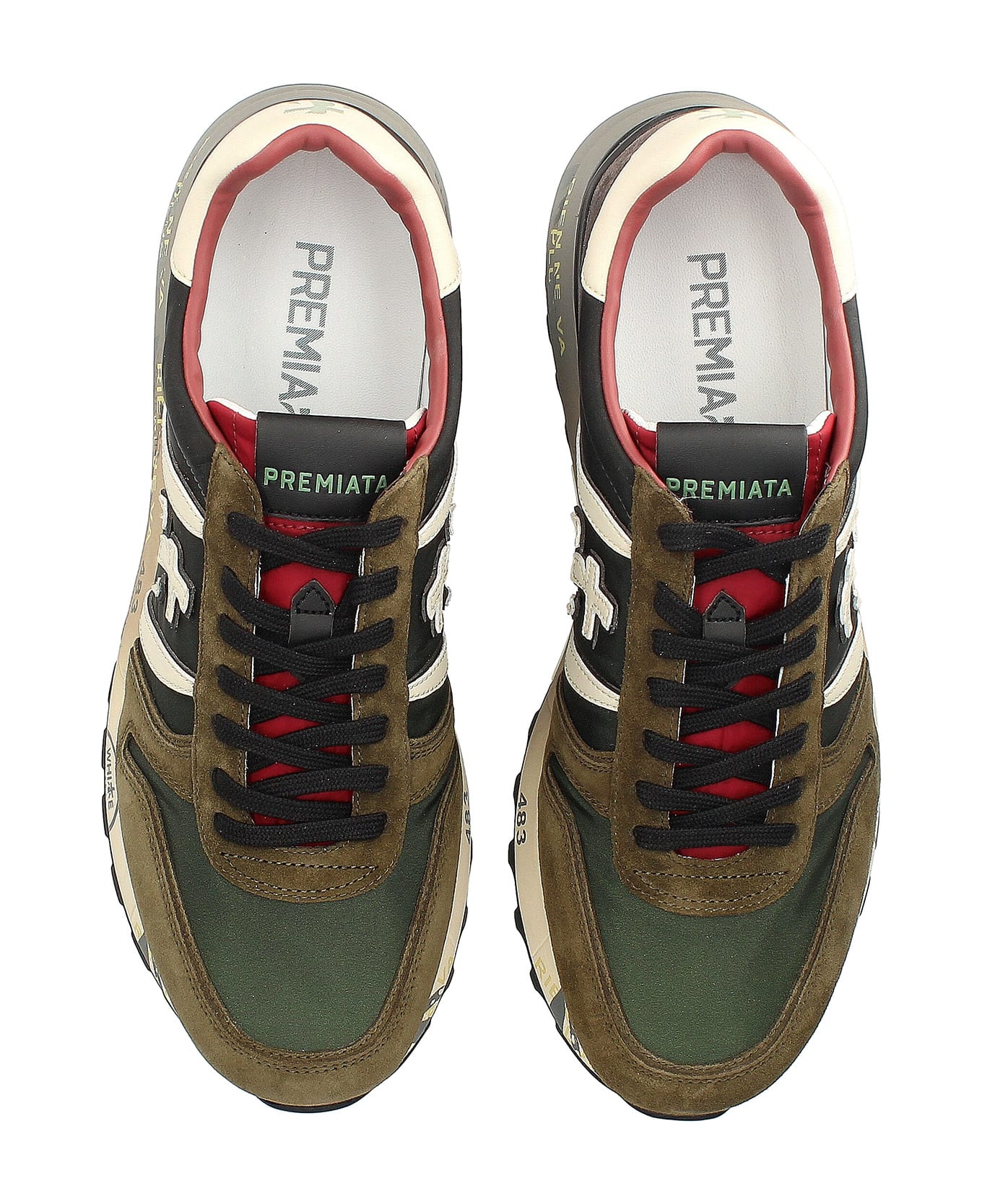 White Premiata Sneaker Lander 6905 Green Men - VERDE