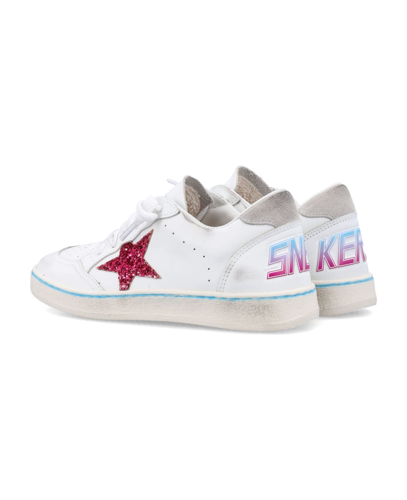 Golden Goose Ballstar Sneakers - WHITE/LIGHT GREY