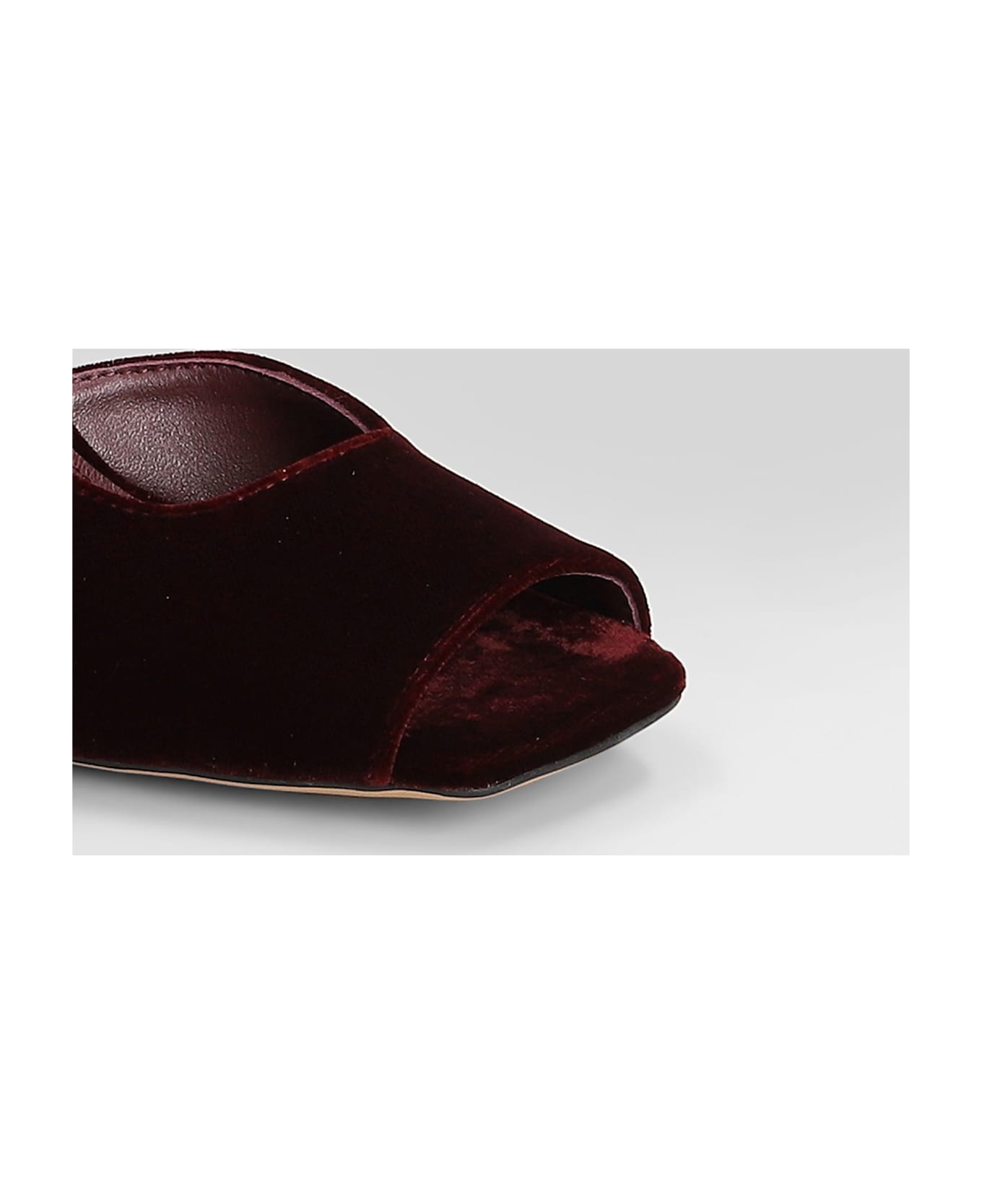 Lola Cruz Sandals In Bordeaux Velvet - bordeaux