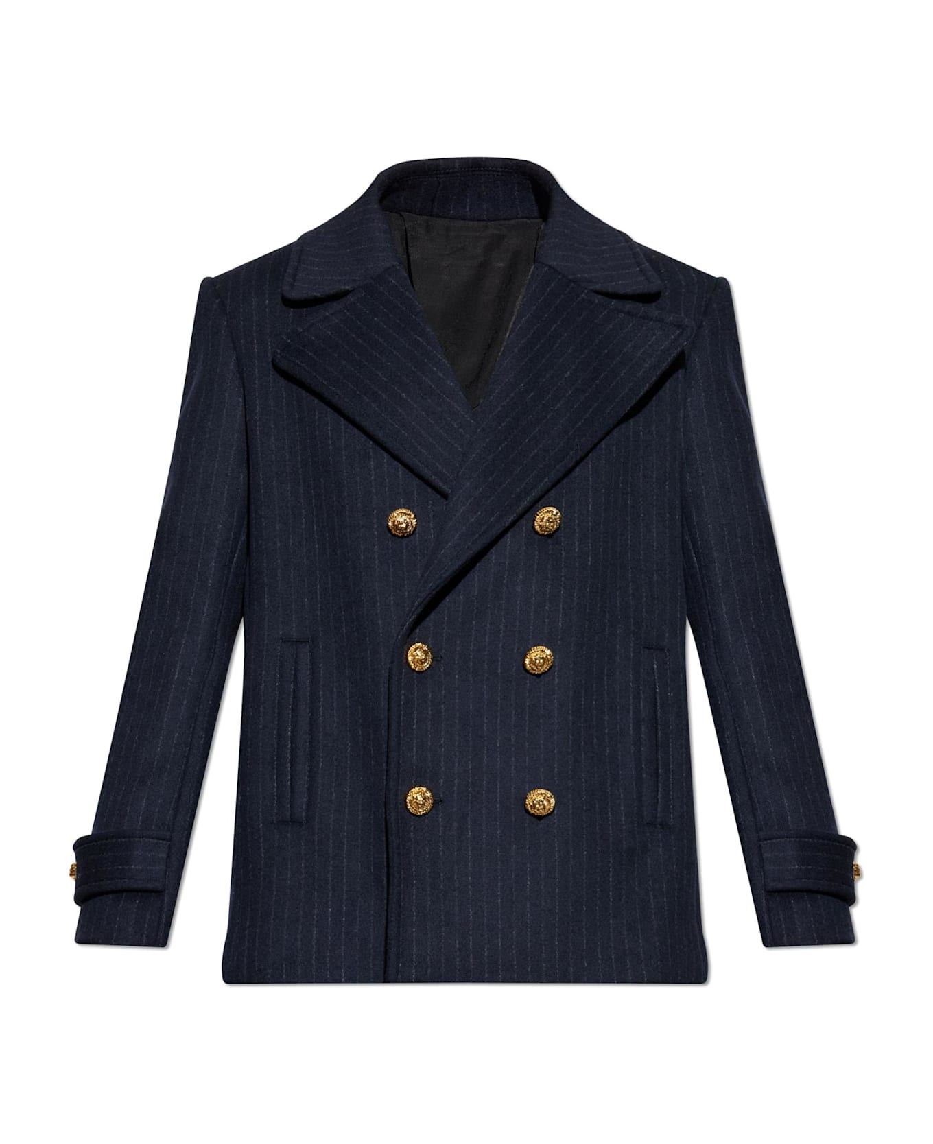 Balmain Wool Coat - BLUE