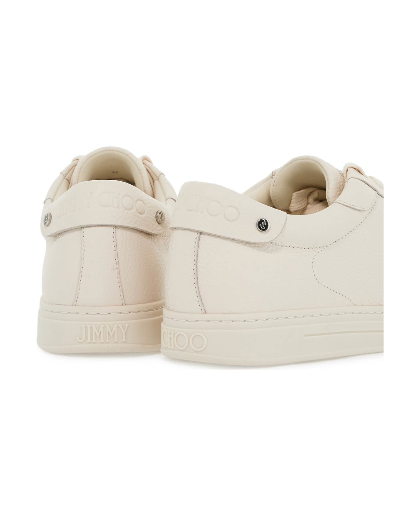 Jimmy Choo 'hammered Leather Rome Sneakers - V LATTE (White)