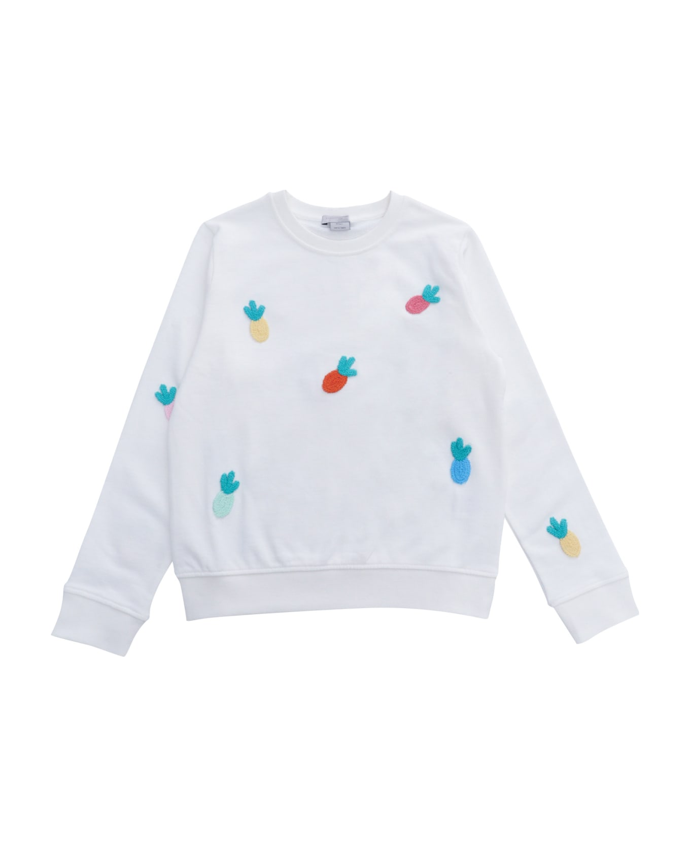 Stella McCartney Kids White Sweatshirt With Embroidery - WHITE